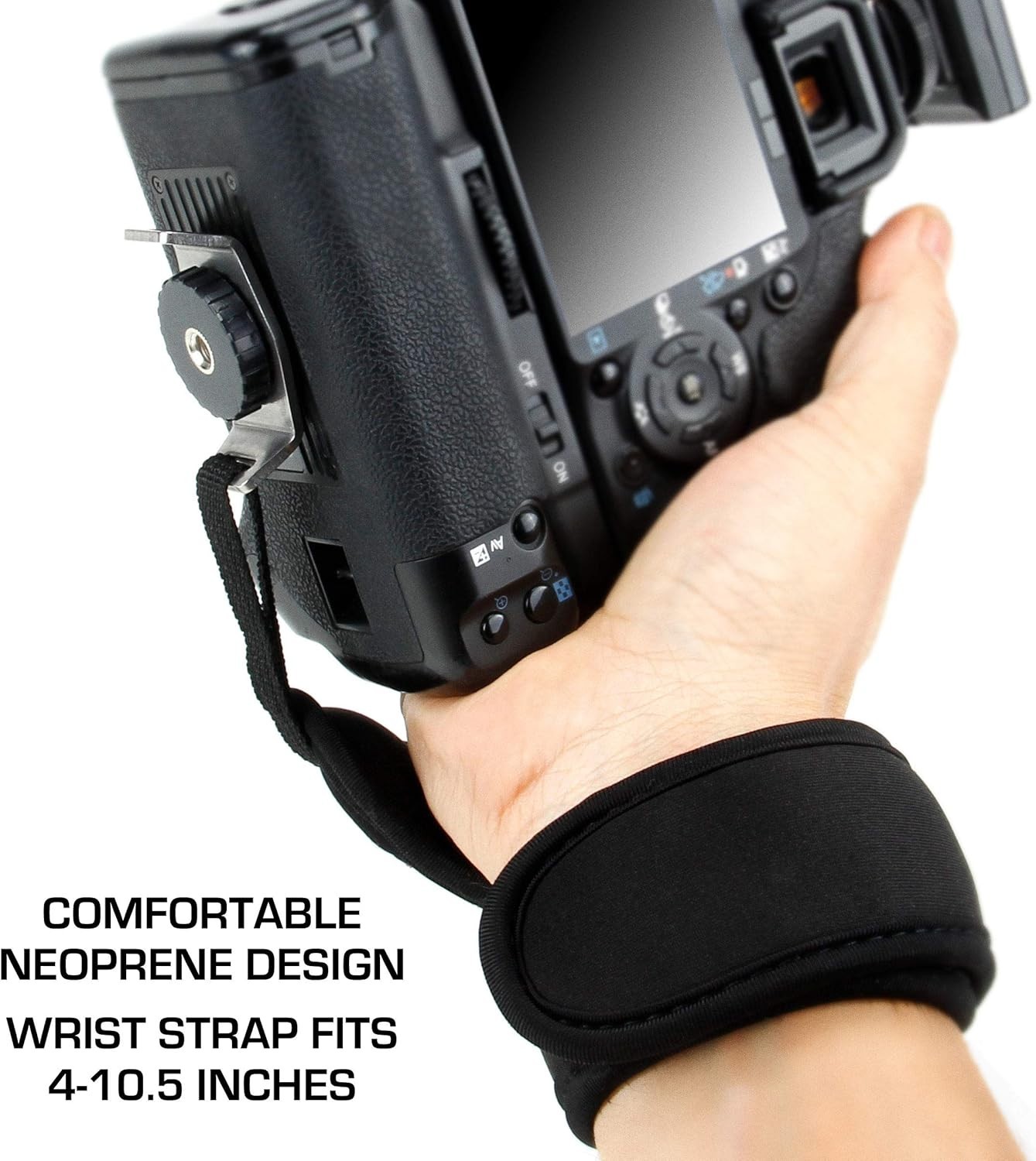 DualGRIP Neoprene Camera Wrist Strap – Secure, Comfortable Hand Grip for DSLRs