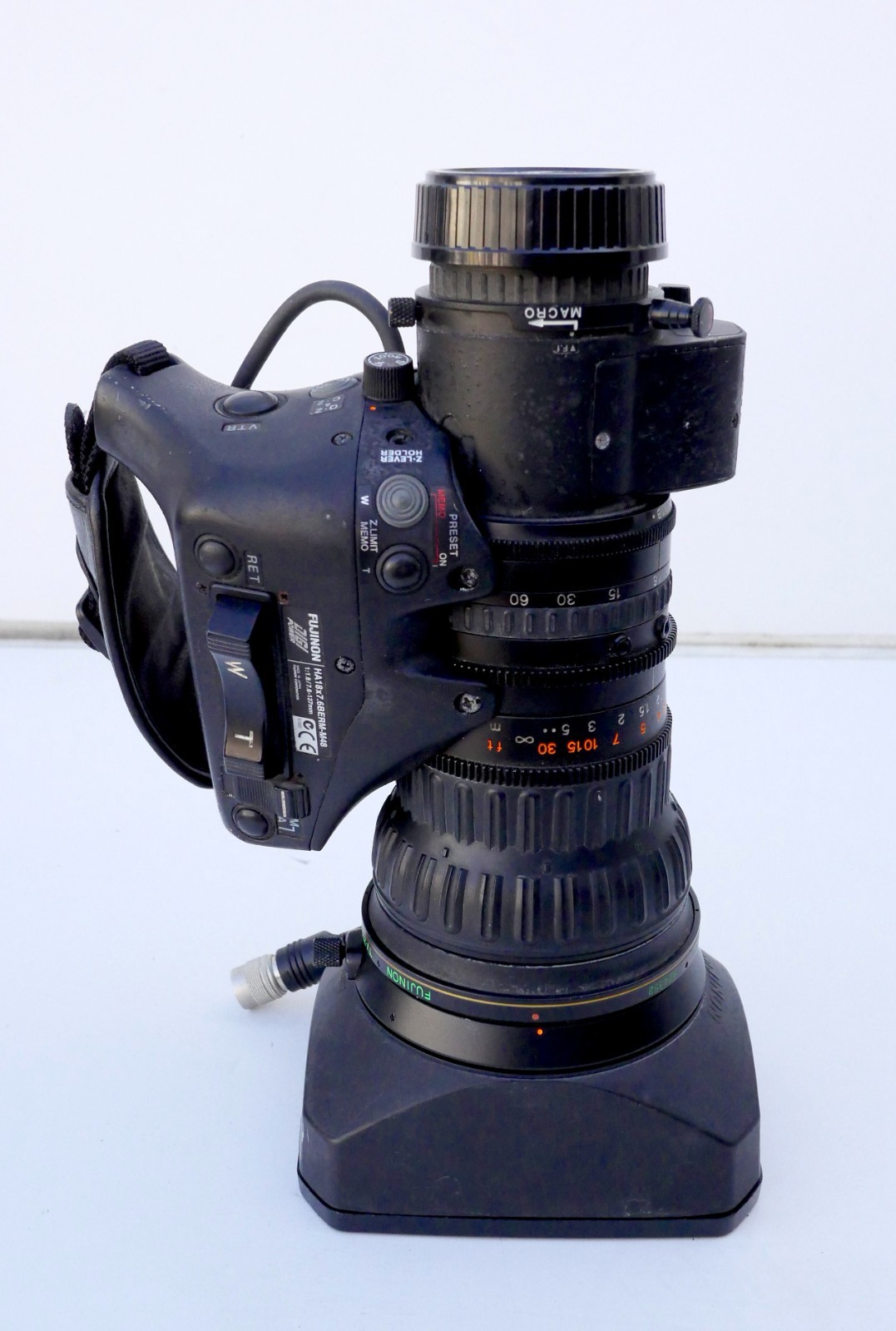 Fujinon HA18x7.6BERM-M48 18x HD 2/3″ ENG Servo Lens w/ 2x Extender Clear Optics!