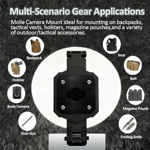 Lightweight Aluminum Camera Mount for Axon Body Cameras 2/3/4 – Uniform Compatib