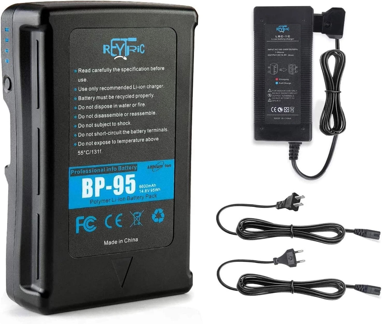 Compact 6600mAh V Lock Battery for Video Cameras with LED Power Indicator