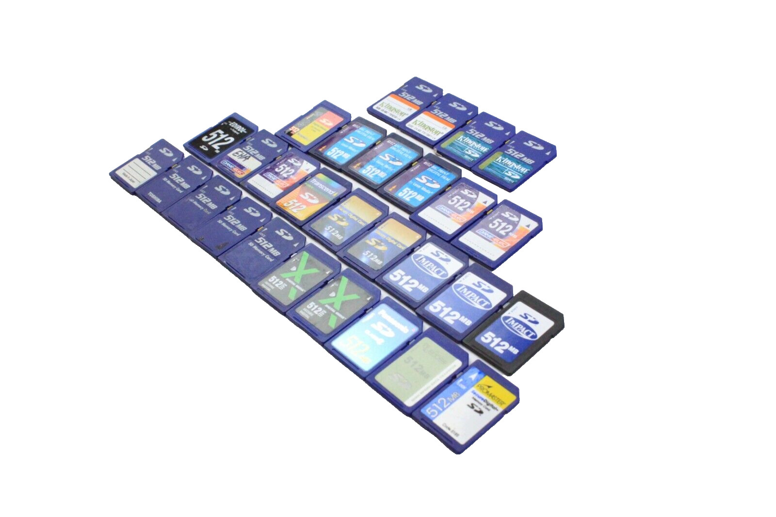 Lot of 29 512MB Asorted SD Memory Cards Mixed Brands