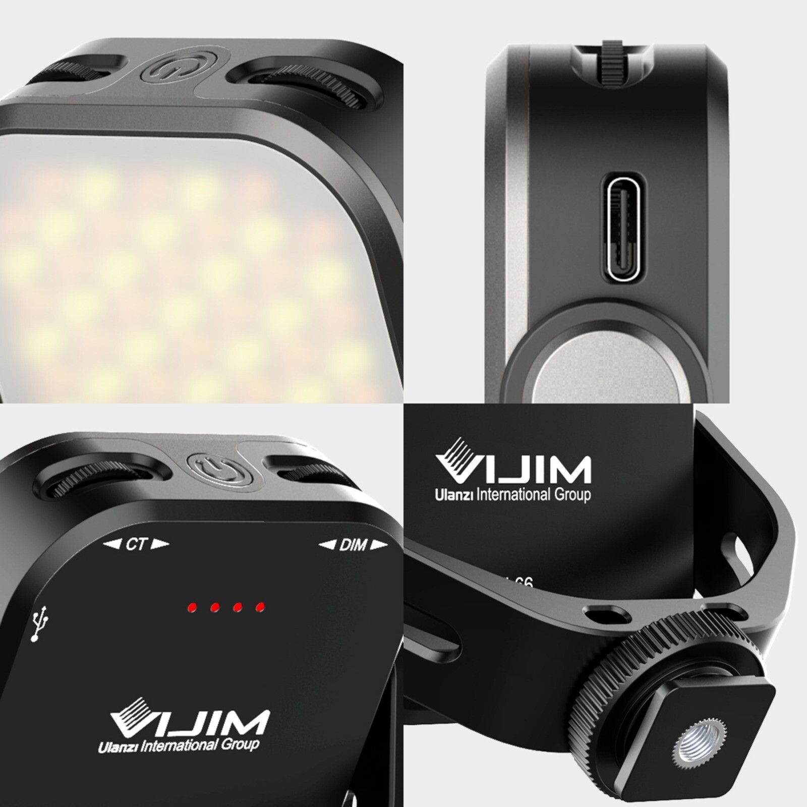 Ulanzi VIJIM VL66 LED Video Light with 360 Rotation Mount Bracket Fill Light