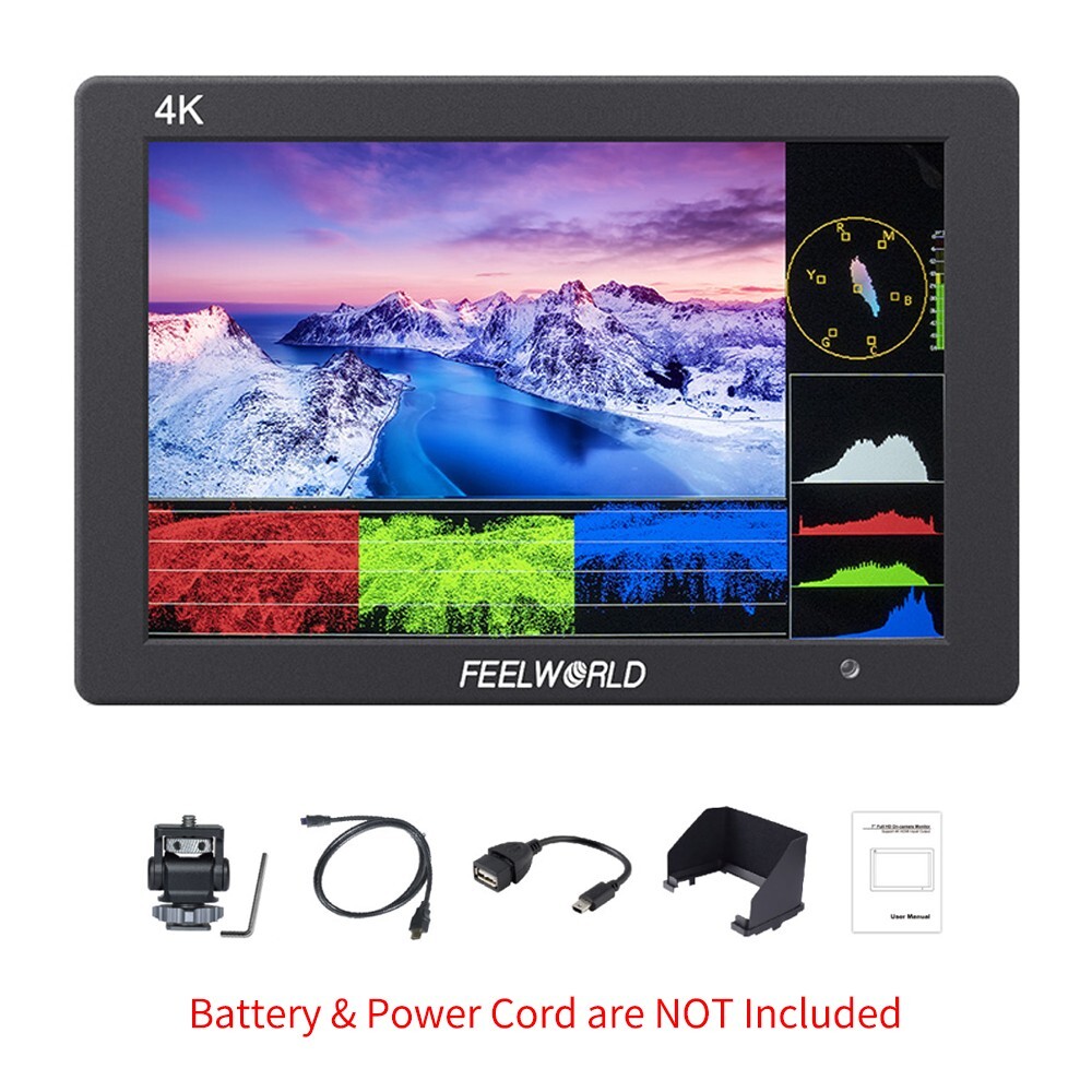 FEELWORLD T7 Plus 7 inch DSLR Camera Field Monitor 3D LUT Full HD LCD 4K HDMI In