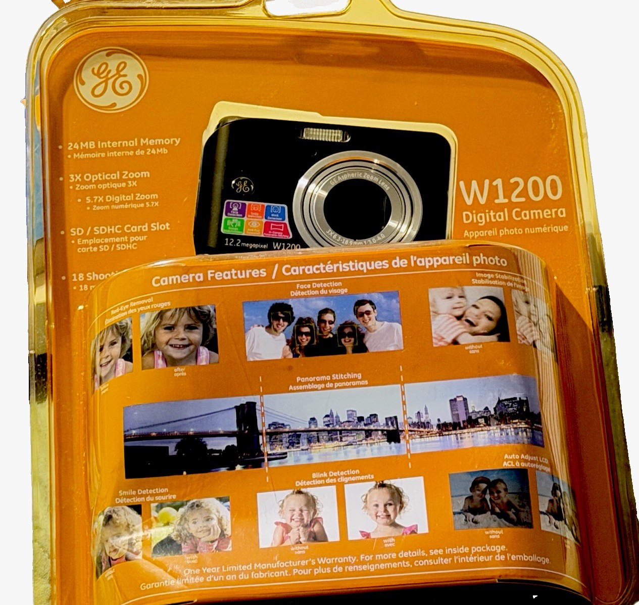 GE W1200 Digital Camera Sealed 12.2MP 3X Zoom NIB New Old Stock