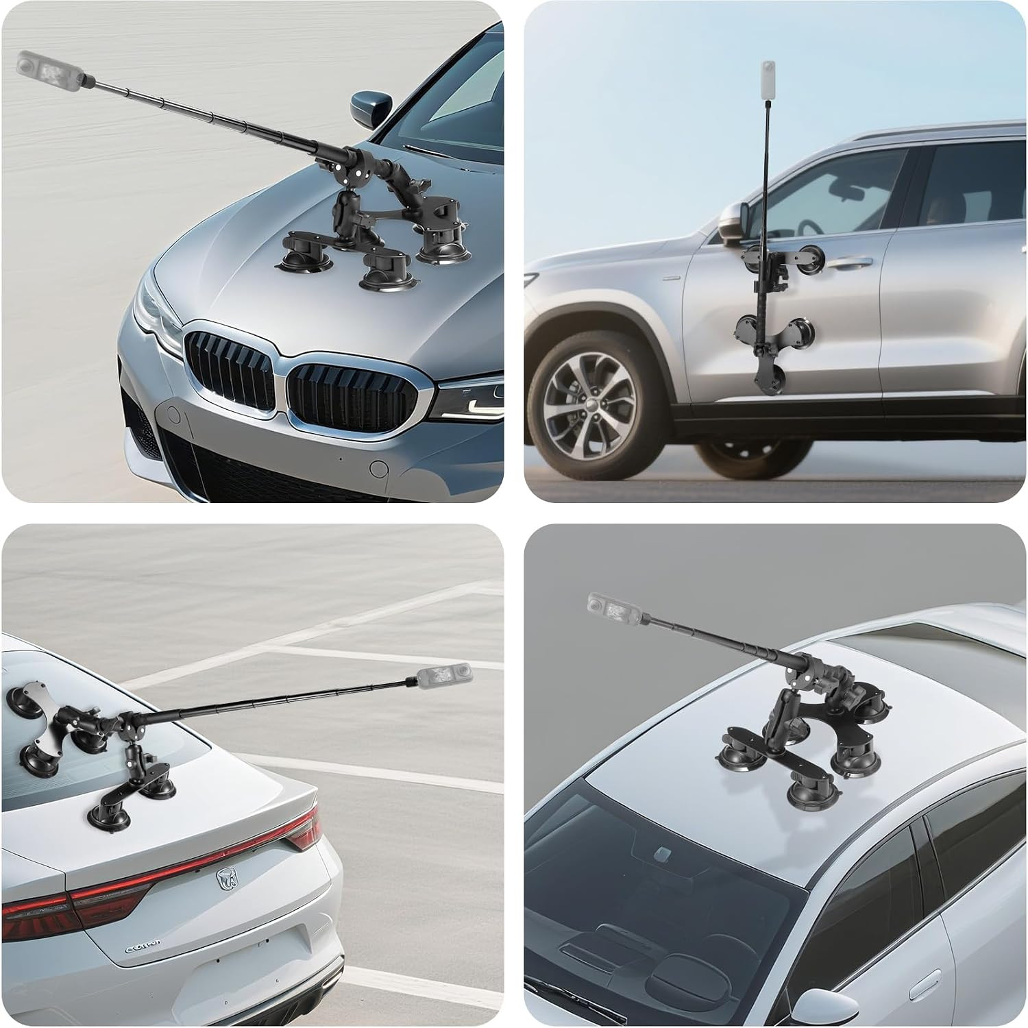 5 in 1 Suction Car Mount for Windshield Window Compatible with DJI Osmo, Insta36