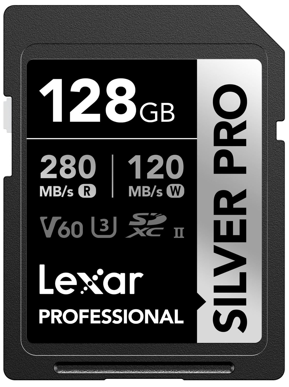 Lexar 128GB Professional SILVER PRO SD Card, UHSII, C10, U3, V60, Full HD, 4K…