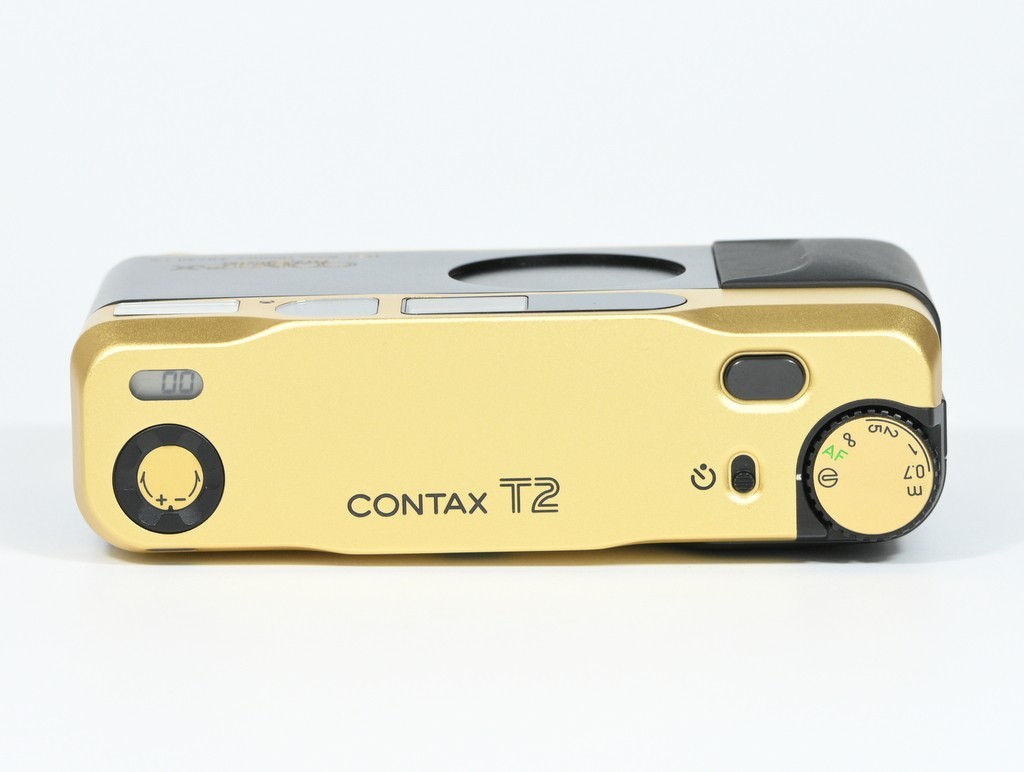 CONTAX T2 60 Years Limited Gold 35mm Film Camera w/Box, Leather Case [Top Mint]