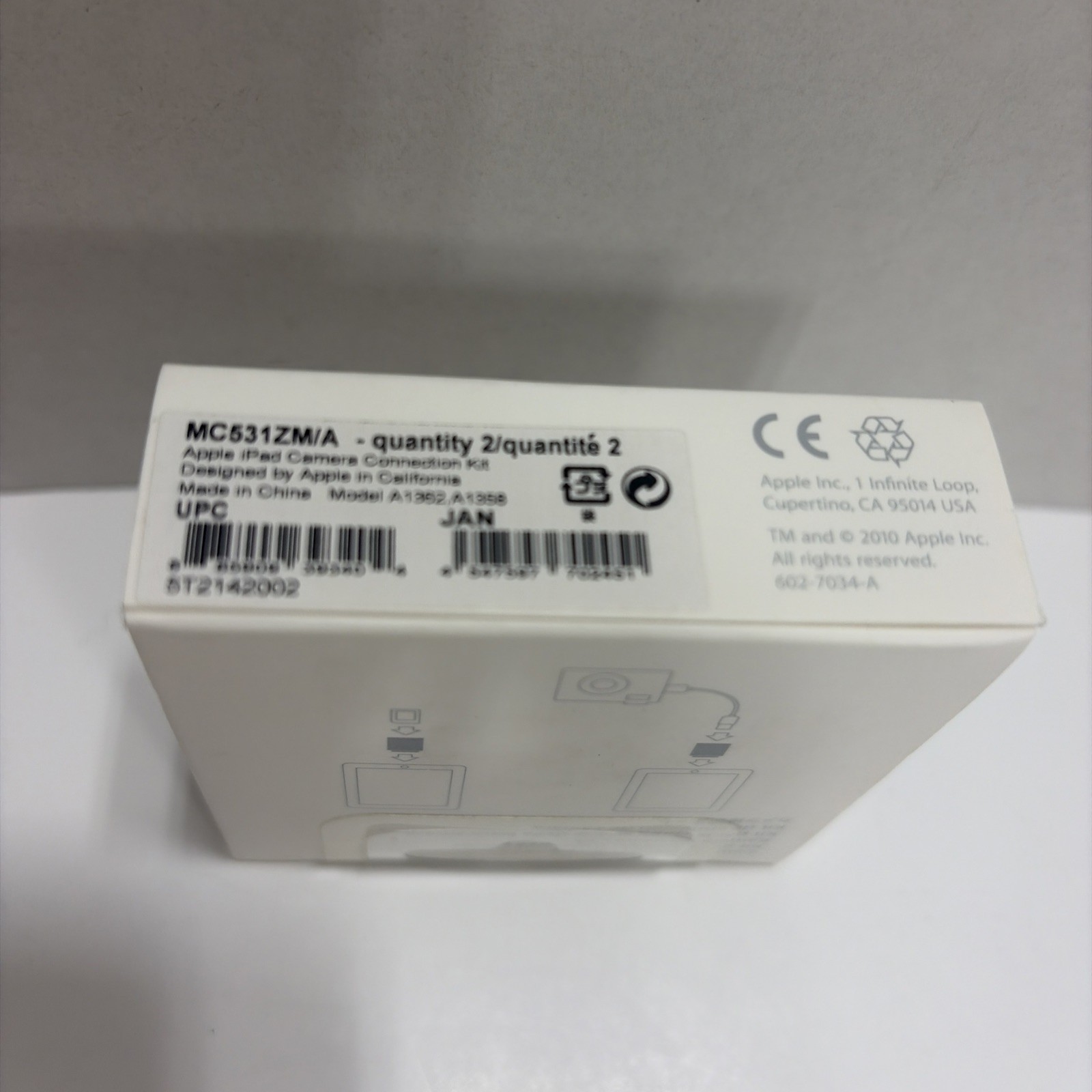 NEW SEALED Genuine Apple iPad Camera Connection Kit A1362 A1358 MC531ZM/A