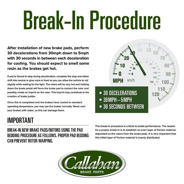 Callahan Brake Parts Front Brake Kit For Kia Rio – Rotors Ceramic Brake