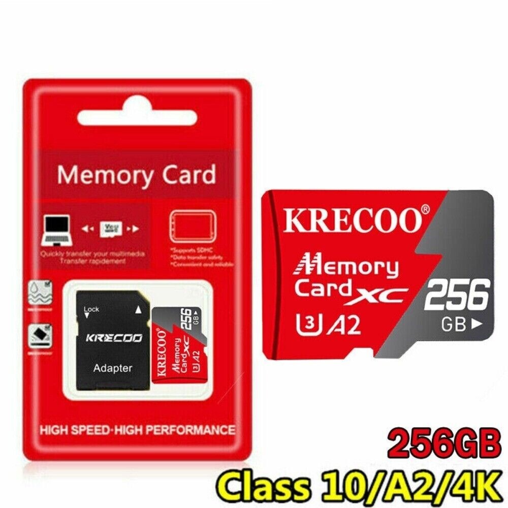 128GB 256GB 2TB Micro SD Memory Card 4K Class10 Flash TF Card with Adapter Lot