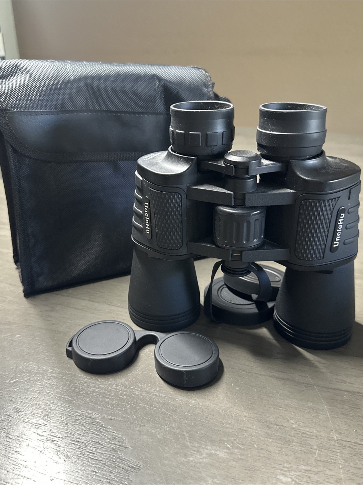 UncleHu Binoculars with Carry Case Black Outdoor Bird Watching Hunting Travel