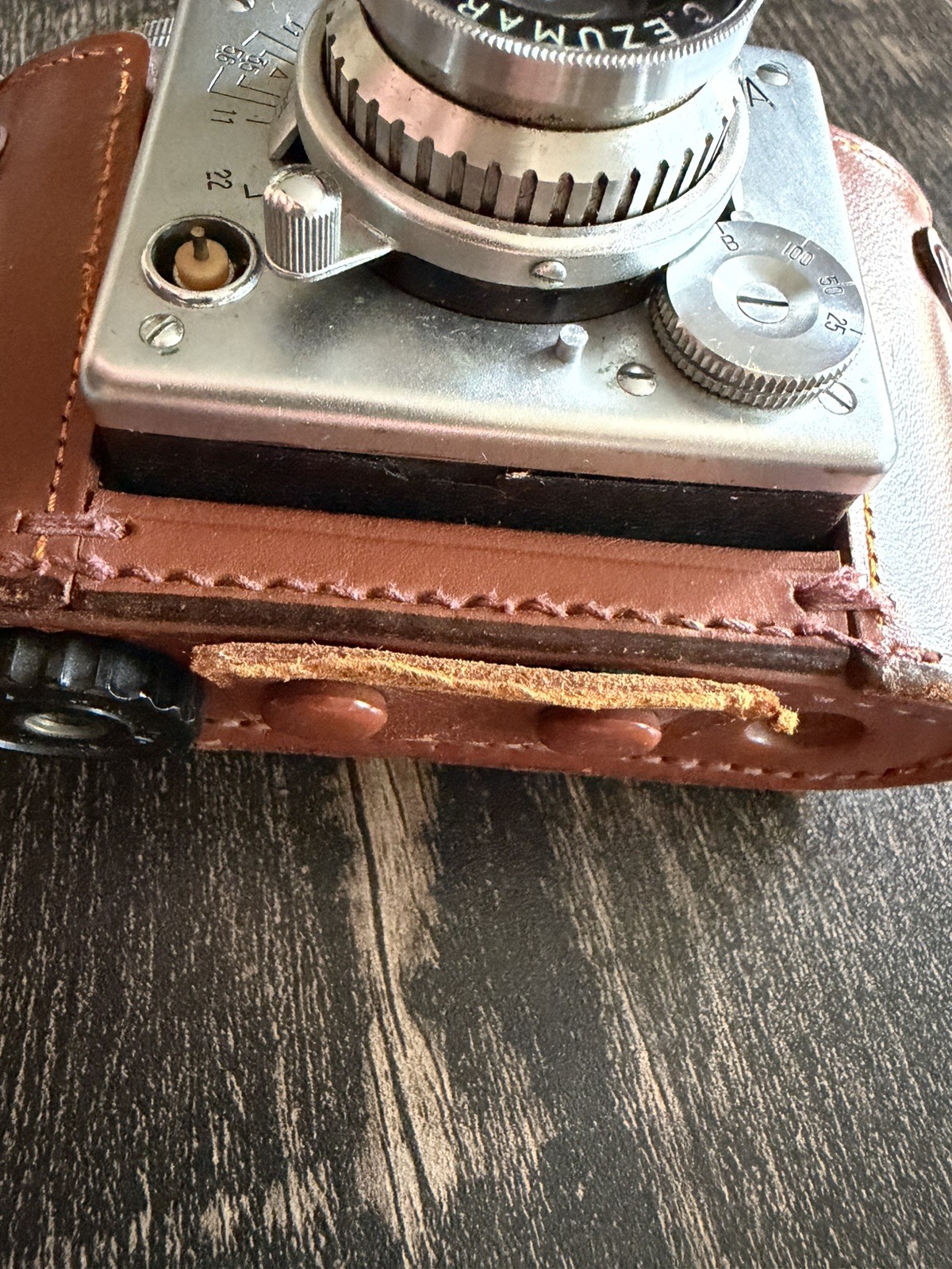 Vintage 1950s Samoca 35 IIIA Rangefinder Camera w/ Leather Case Japan Untested