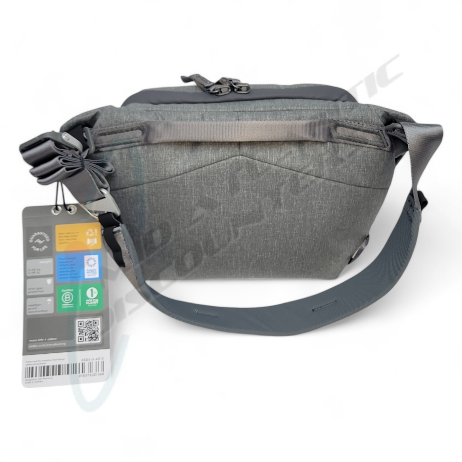 Peak Design Ash Gray Everyday Sling 3L Weatherproof Camera Bag w/Storage Pockets