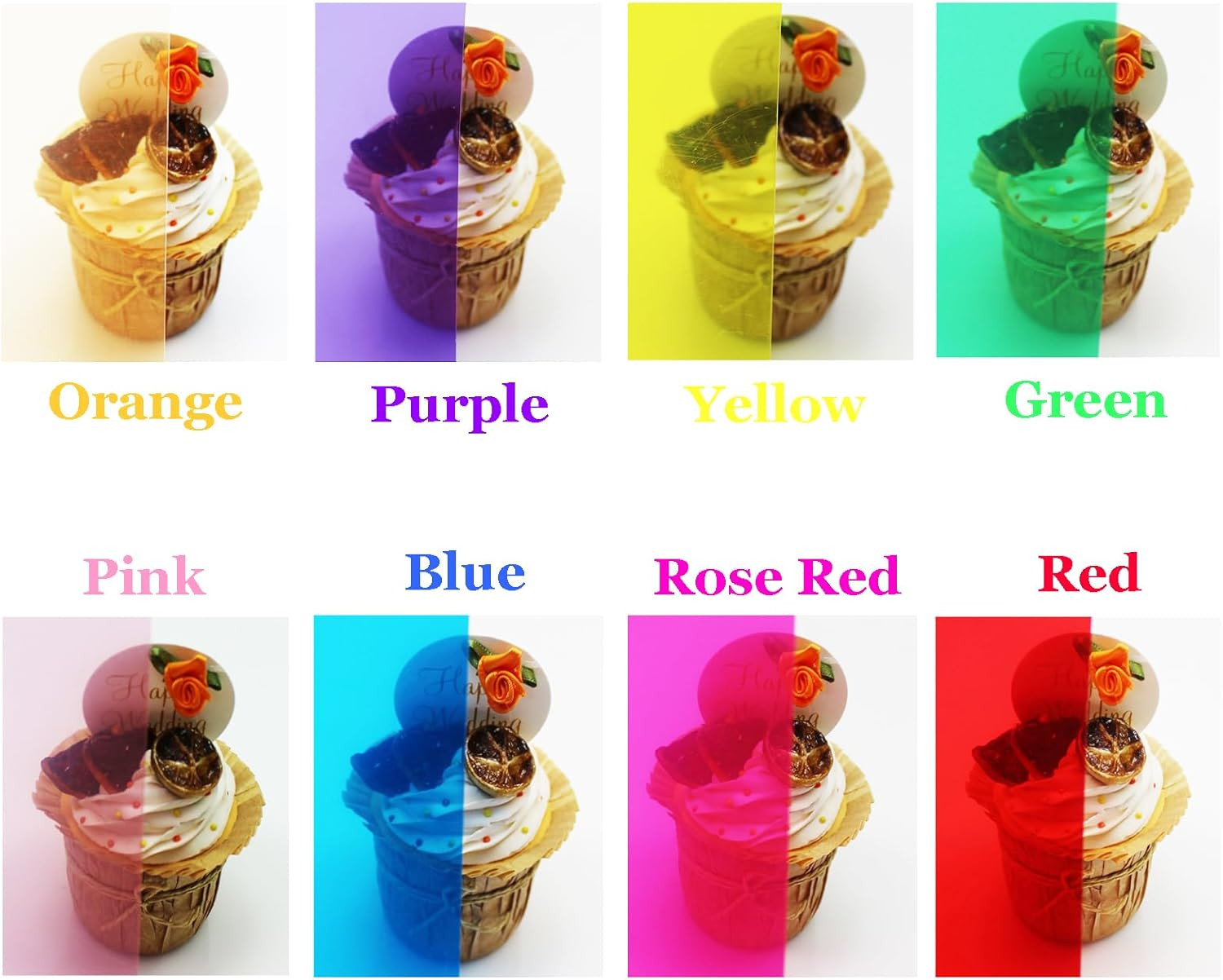16Packs Color Gels for Photography Correction Gel Filter Lighting…
