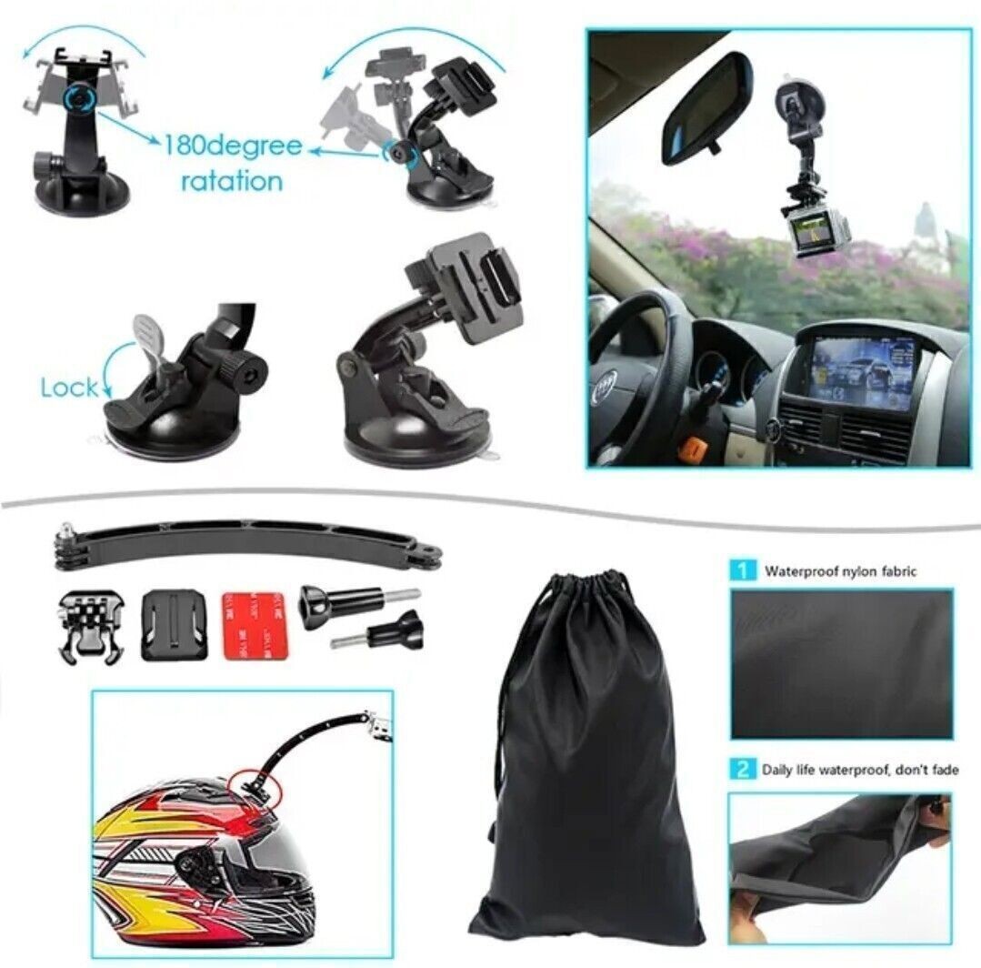 50 in 1 Action Camera Accessories Kit For Gopro Hero 12 11 10 9 8 7 6 5 4 3+/DJI