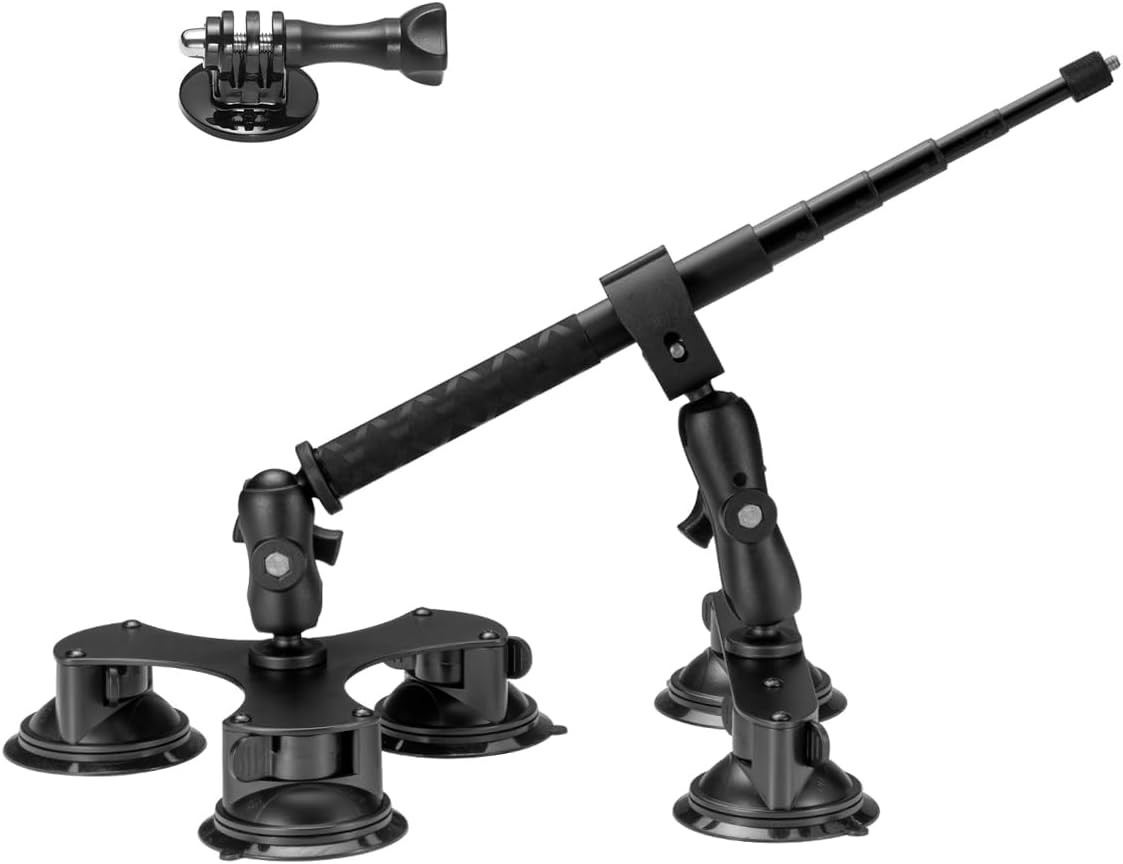 5 in 1 Suction Car Mount for Windshield Window Compatible with DJI Osmo, Insta36