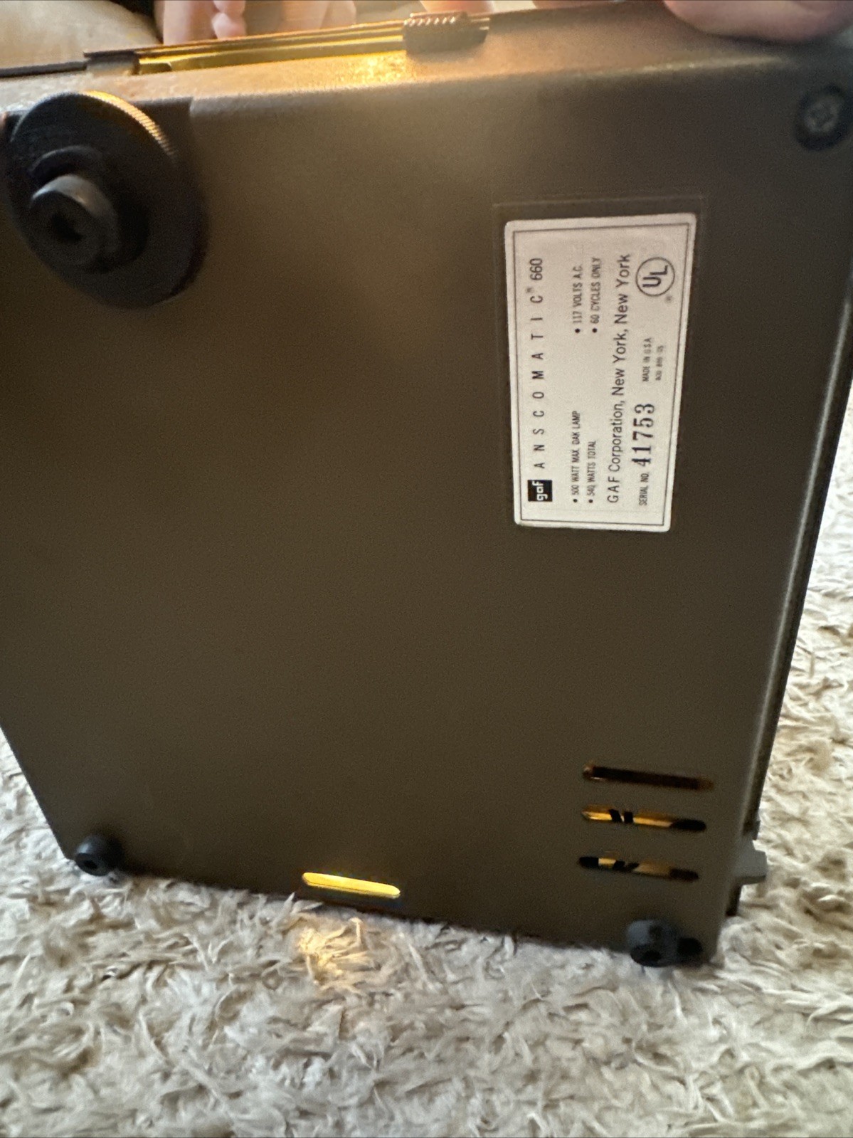 GAF Anscomatic 660 slide projector – Tested Works