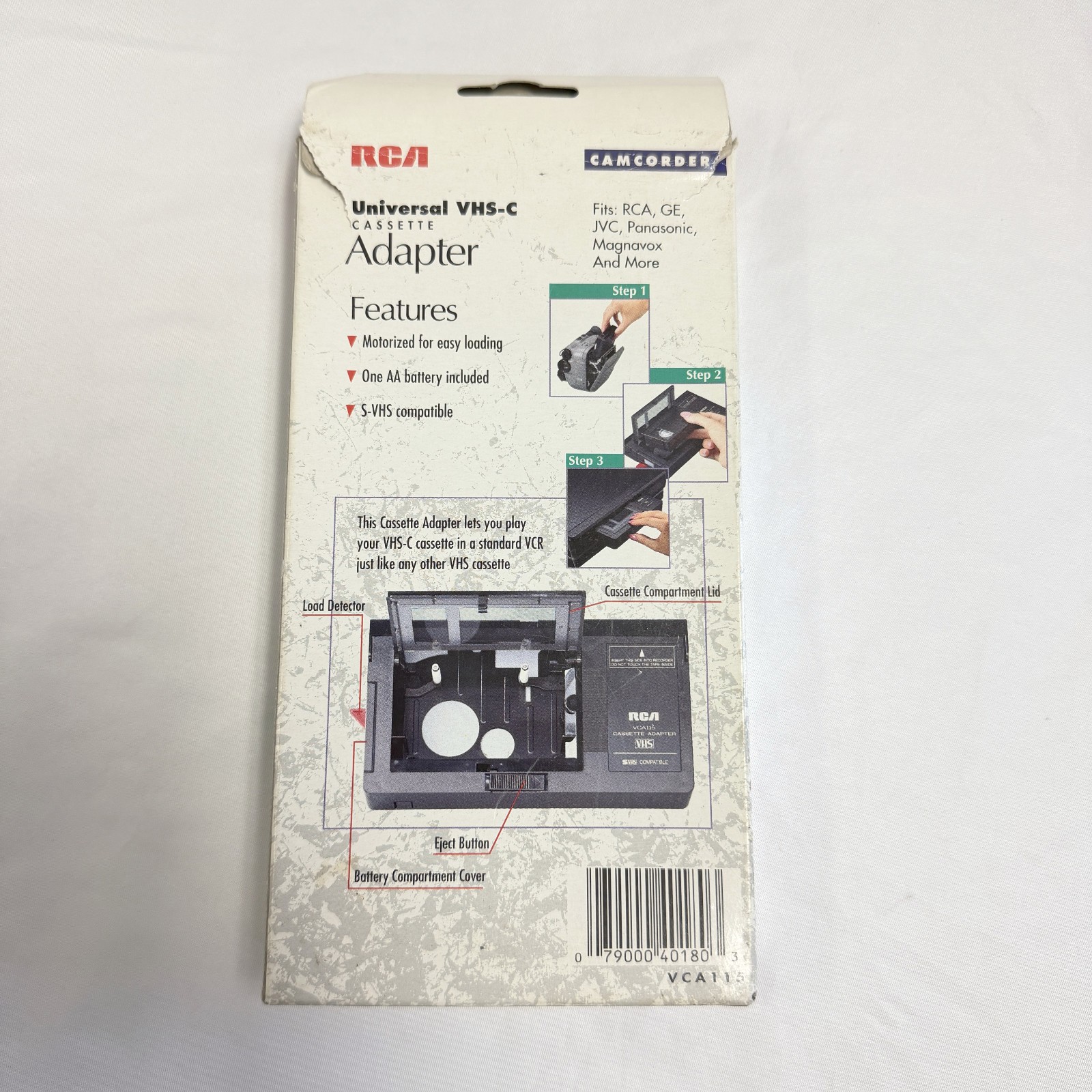 RCA Universal VHS-C Cassette Adapter VCA115