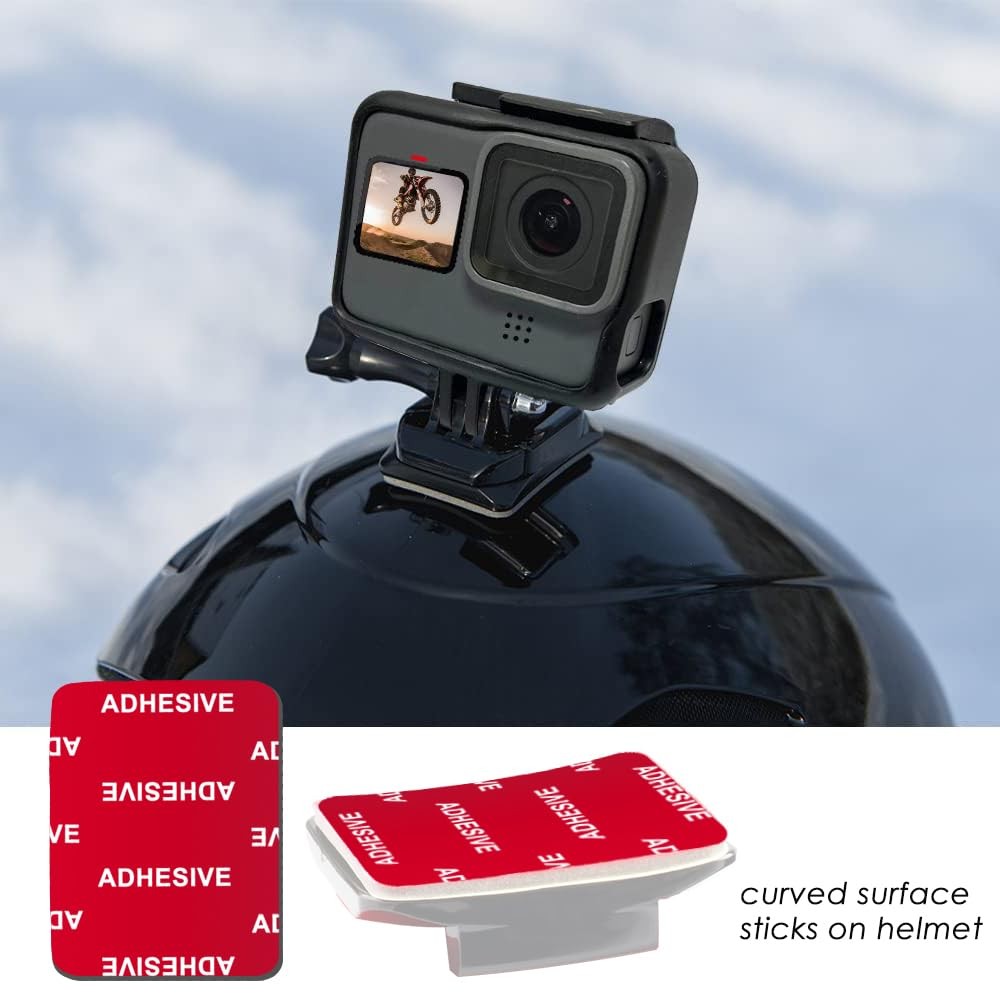 8pcs Sticky Adhesive Pads,for GoPro Curved Flat Helmet Base Mount,Double Side…