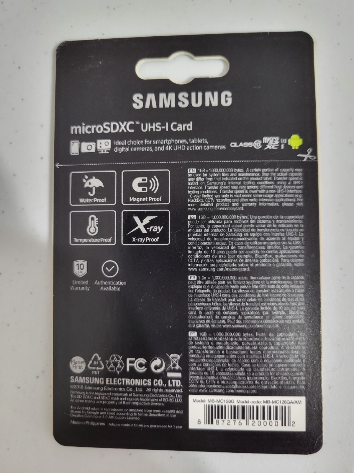 New Samsung EVO Plus 128GB microSDXC UHS-I Card with SD Adapter. Waterproof.