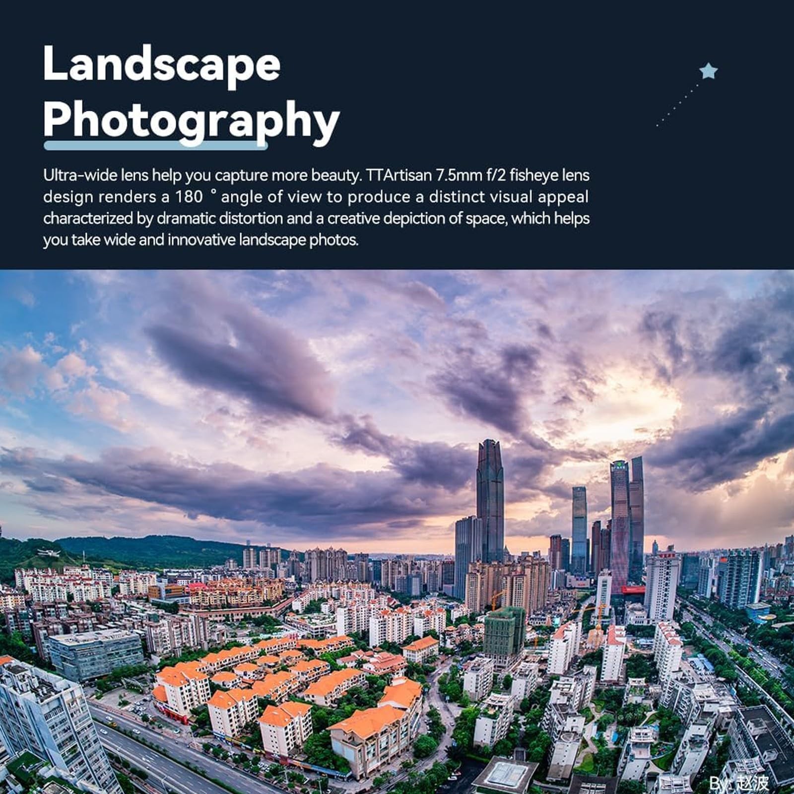 TTARTISAN 7.5mm F2.0 APS-C Len with 180° Angle of View Fisheye Lens for Canon RF