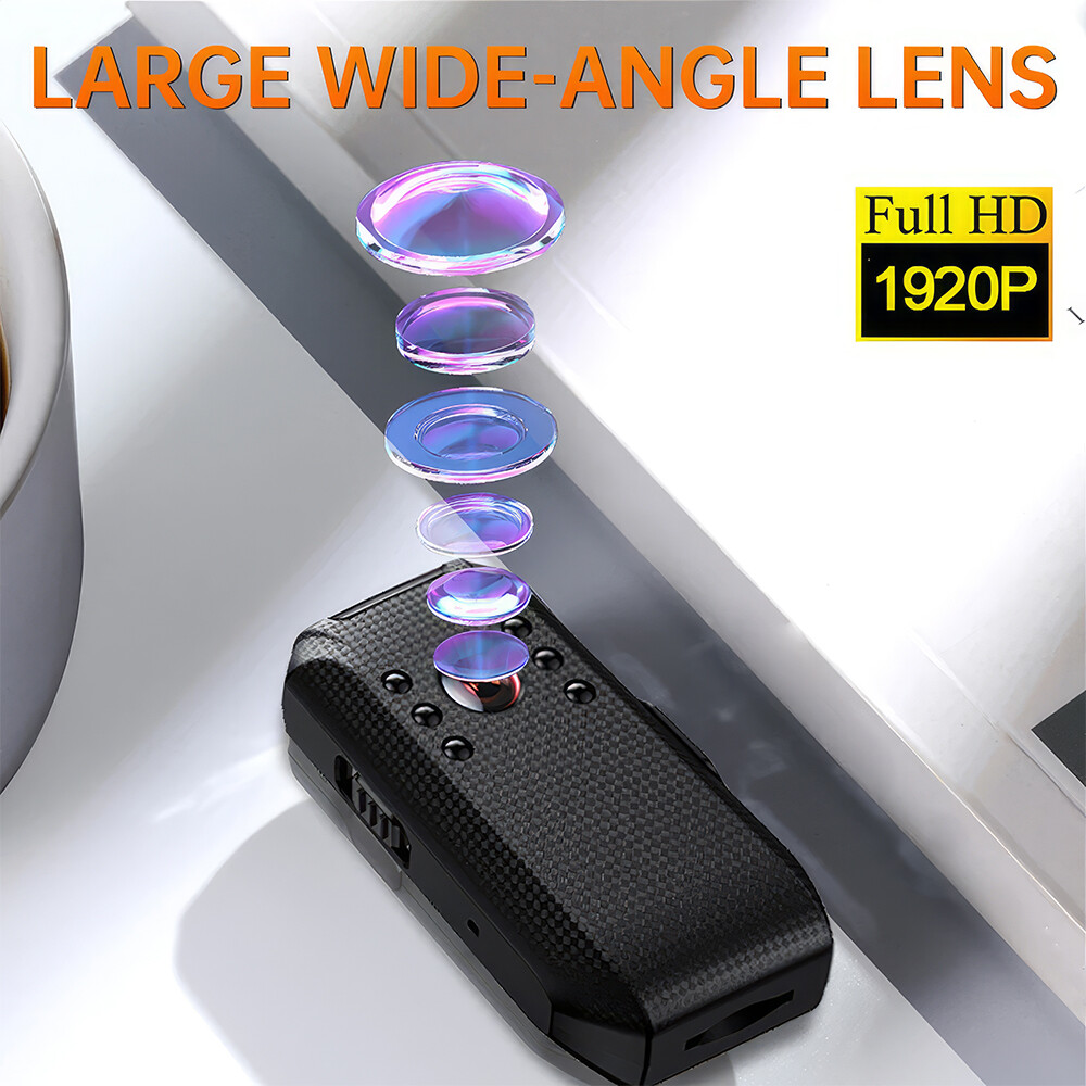 Body Camera Pro with Audio Recording Night Vision 1920P Mini Police Wearable Cam