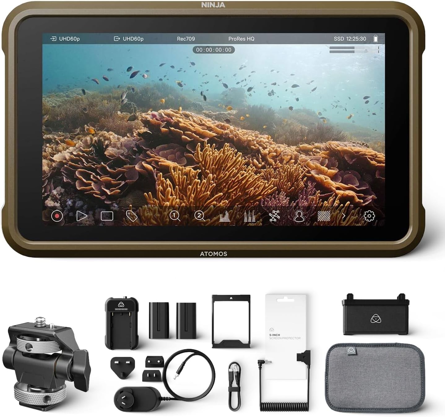 Atomos Ninja Ultra 5.2″ with 2TB SSD card HDMI Recording Monitor & Kit 4k