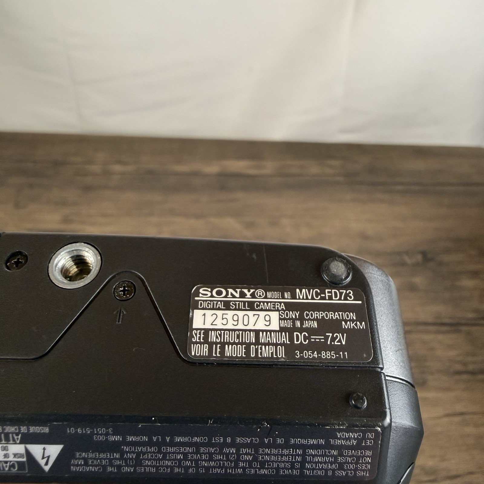 Sony Mavica MVC-FD73 0.4MP Digital Camera, Battery Tested, Works, No Floppy Disc