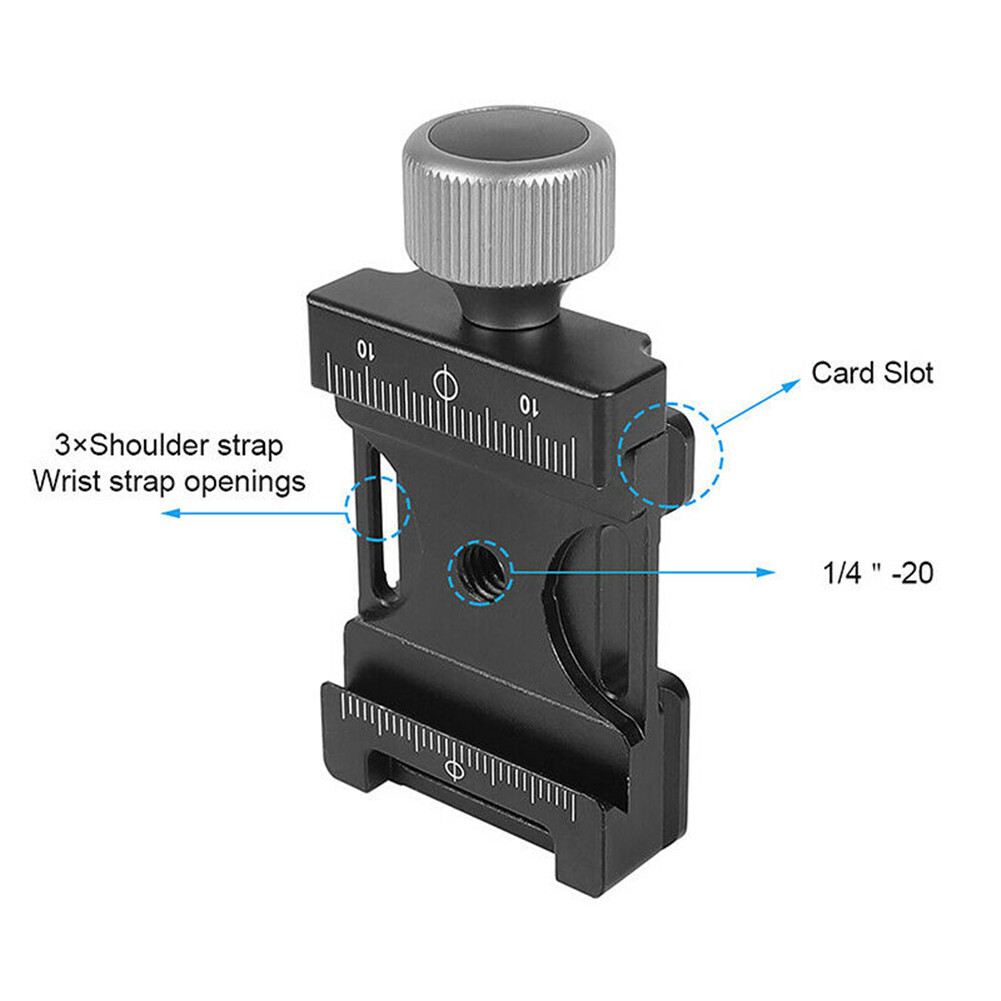 38mm Adjustable QR 1/4″ Screw Clamp Camera Tripod Mount For Arca Swiss Plate
