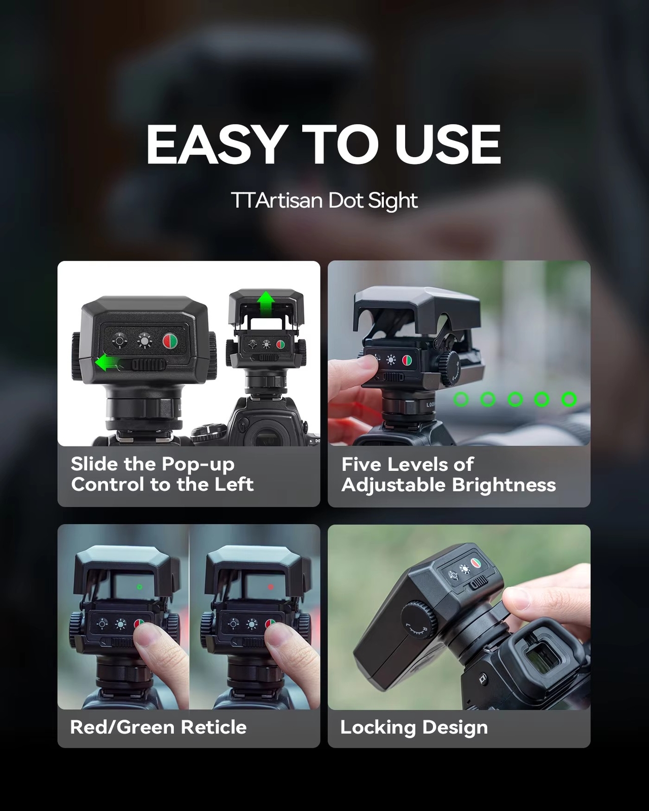 TTArtisan Camera Dot Sight With Cold Shoe Mount for Telephoto Photography Assist
