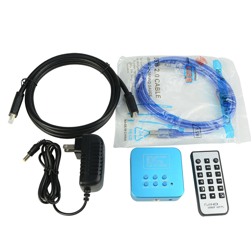 16MP HD 1080P HDMI USB Industry Digital Microscope Camera w/ Remote Control