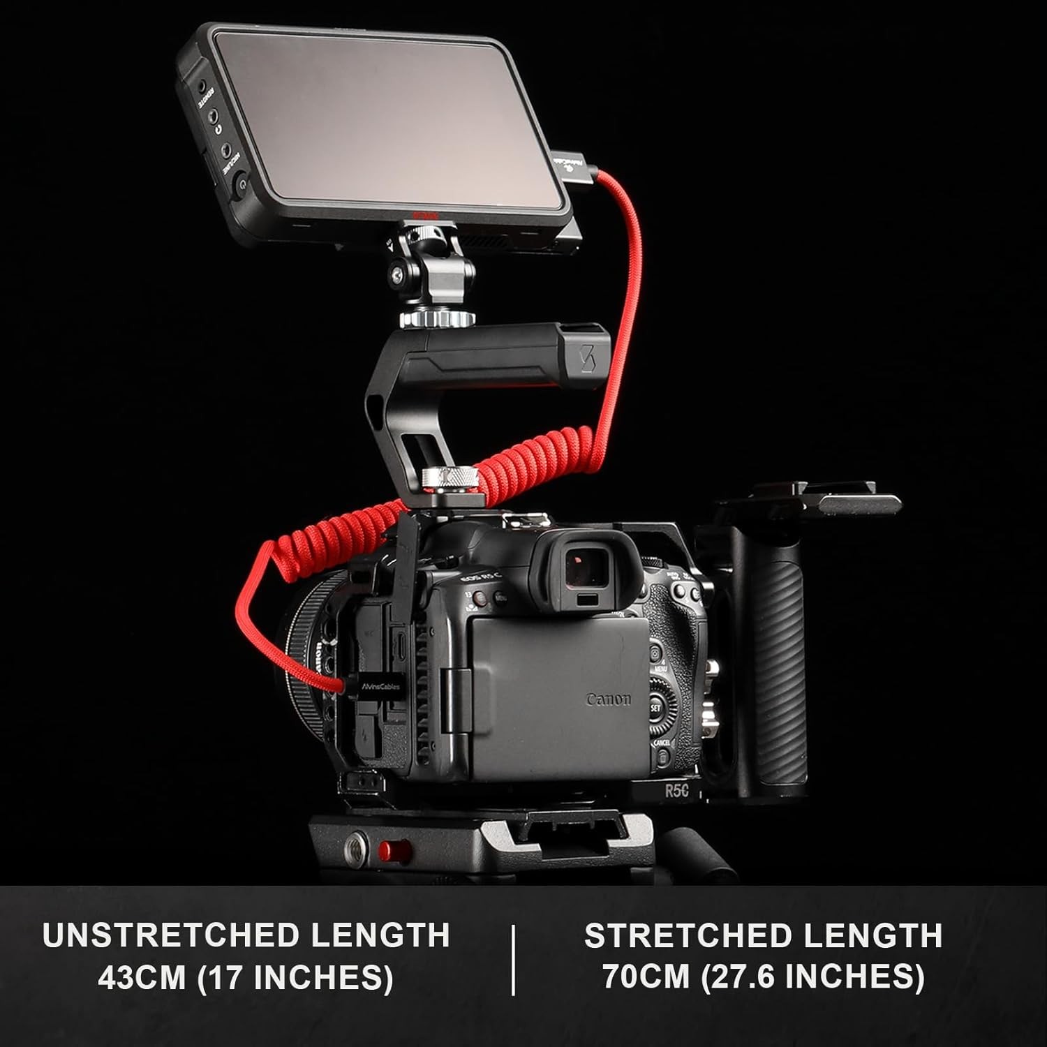 for Atomos Ninja V 4K 60P 8K 2.1 Micro HDMI to Full HDMI Braided Coiled Cable