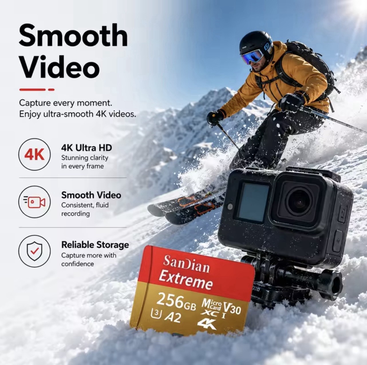 SanDian Extreme 2TB microSDXC U3 A2 V30 4K High Speed Memory Card