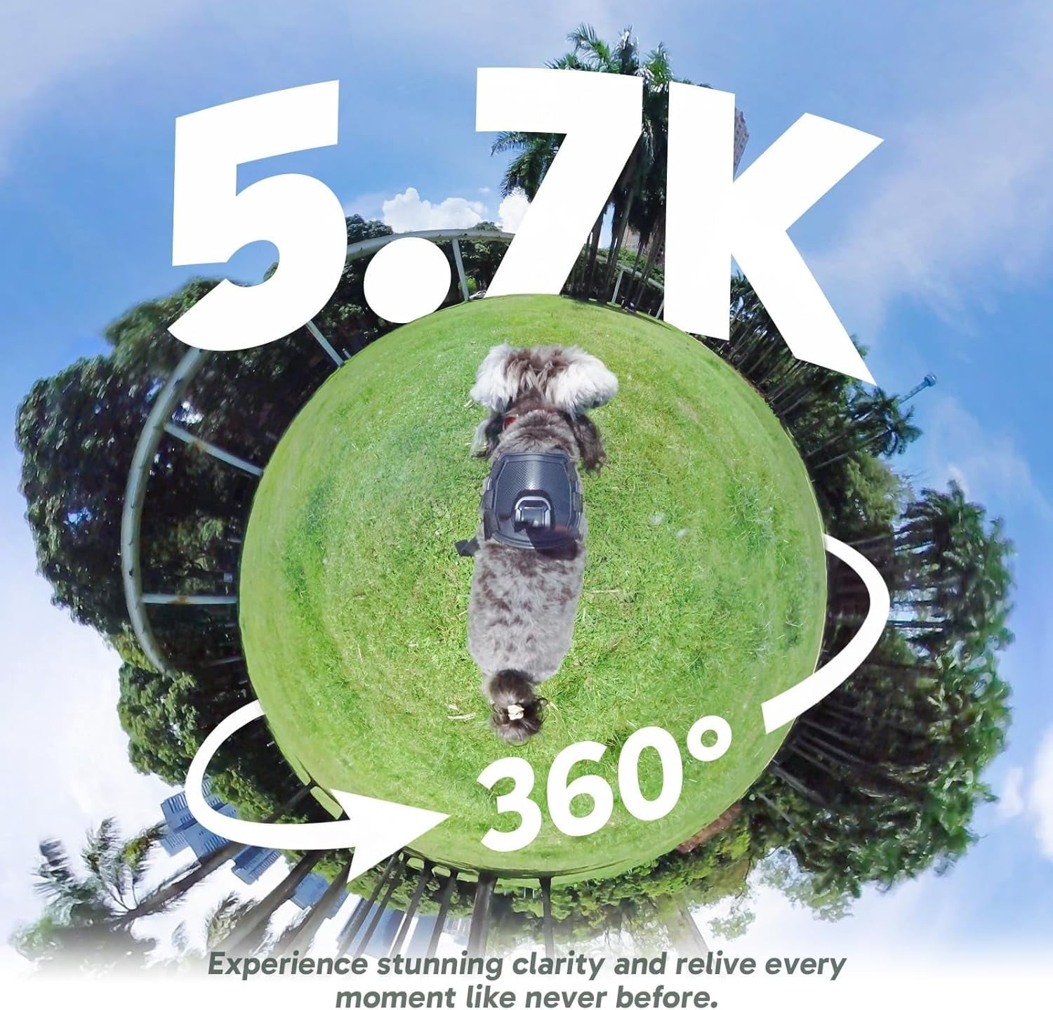 AKASO 360° Action Camera Drone View Combo 5.7K 360 Video with 1/2″ 48MP Sensors
