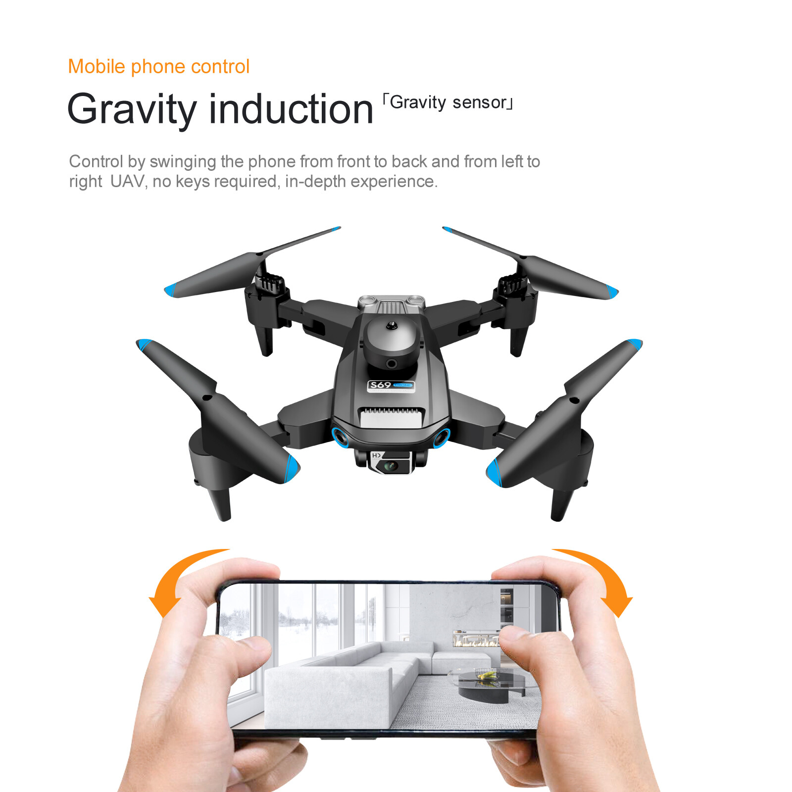 2023 Drones Quadcopter 8K GPS Drone S69 with HD Dual Camera WiFi FPV Foldable RC