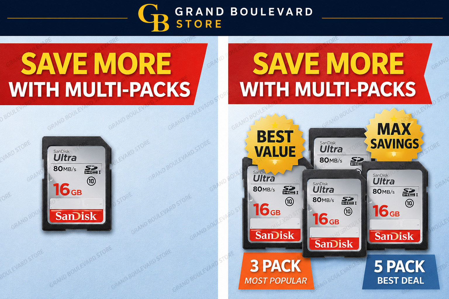 SanDisk Ultra 16GB SD Card 80MB/s SDHC Class 10 Camera Nintendo 2DS 3DS (4-Pack)