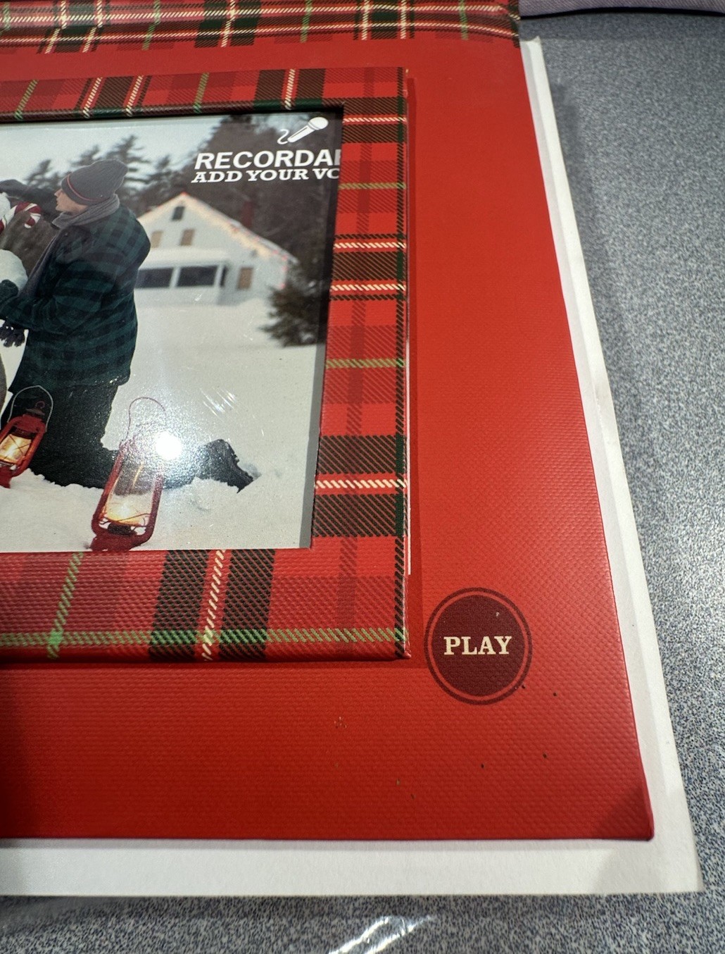 Hallmark Recordable Photo Album New Holds 10 4×6 Photos Winter /Christmas Works