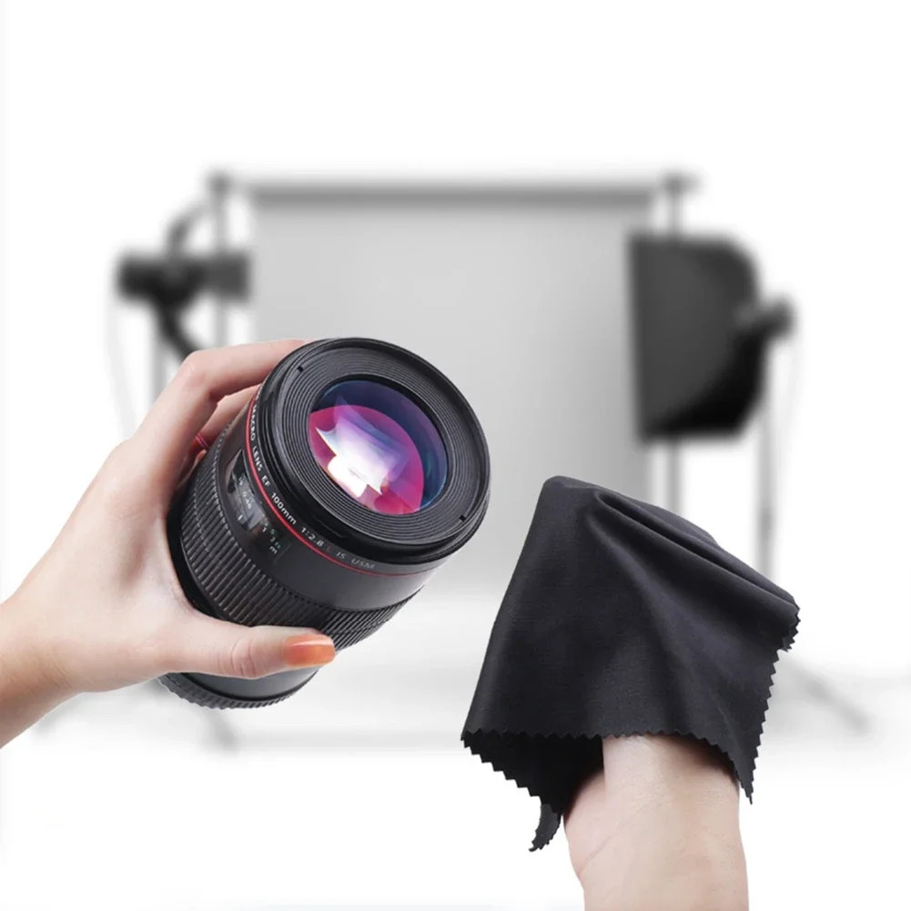 (2-PACK) 12″X12″ Microfiber Cleaning Cloth For Camera Lens Glasses Phone Screen