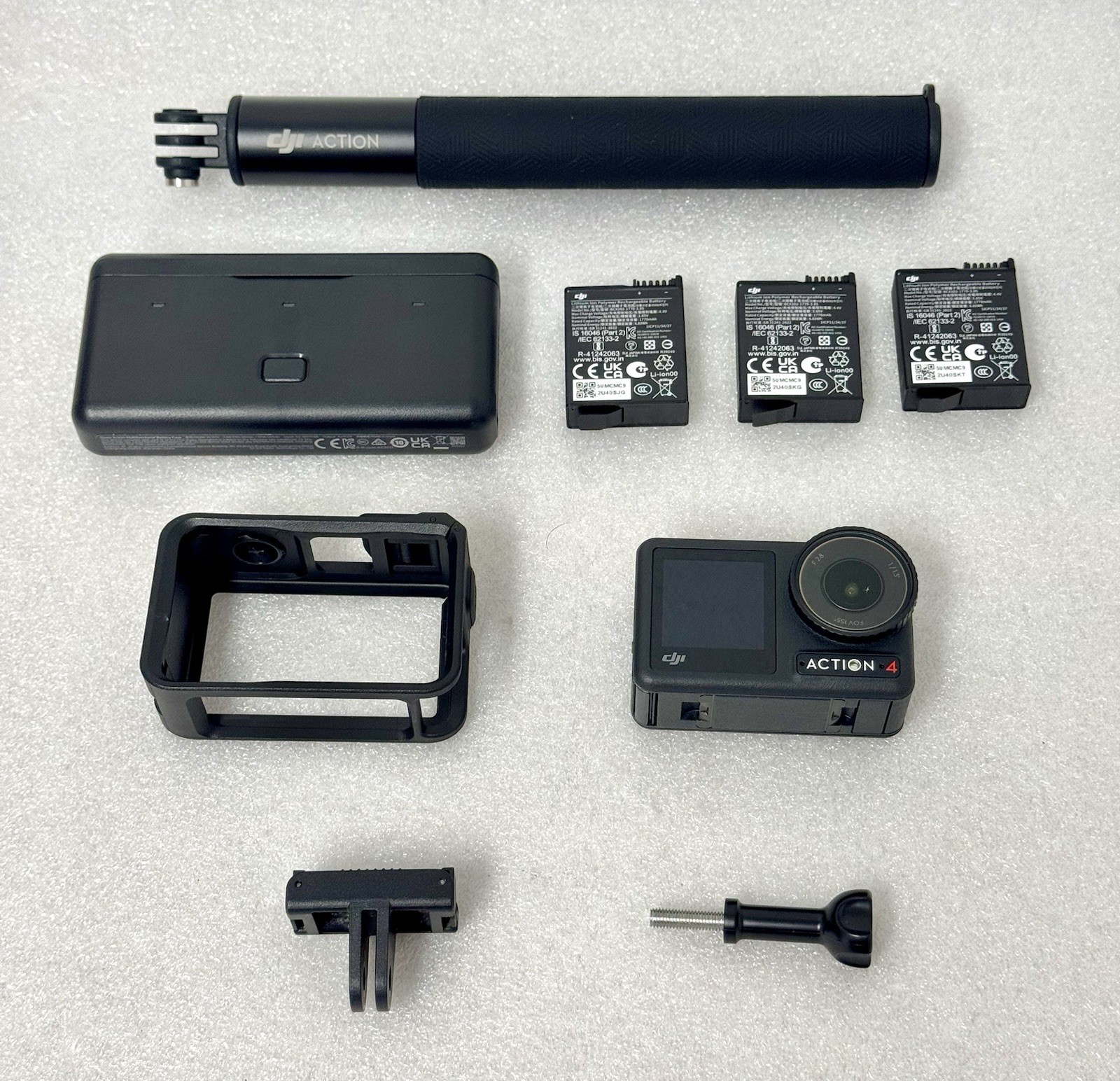DJI Osmo Action 4 Adventure Combo 4K Camera, Excellent Condition #C12