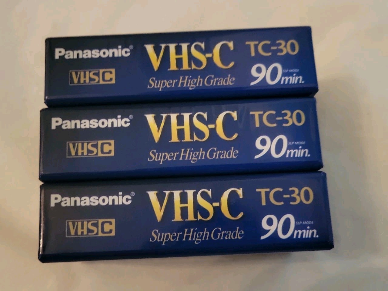 VTGPanasonic VHS-C TC-30 Super High Grade Recordable Camcorder Tape 90Min Lot 3