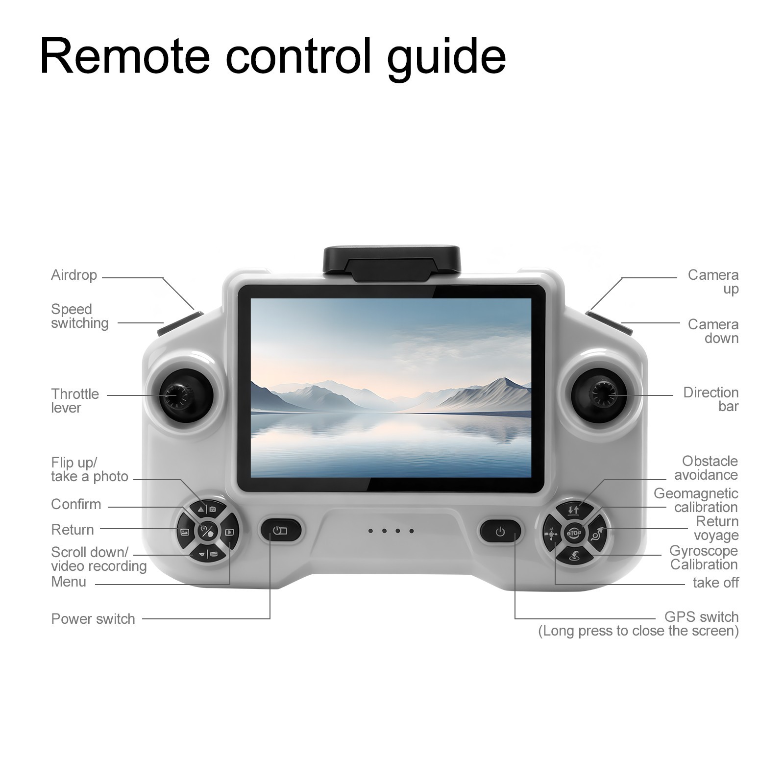 Drone GPS WIFI FPV 4K Dual Camera Selfie Obstacle Avoidance Quadcopter 2 Battery