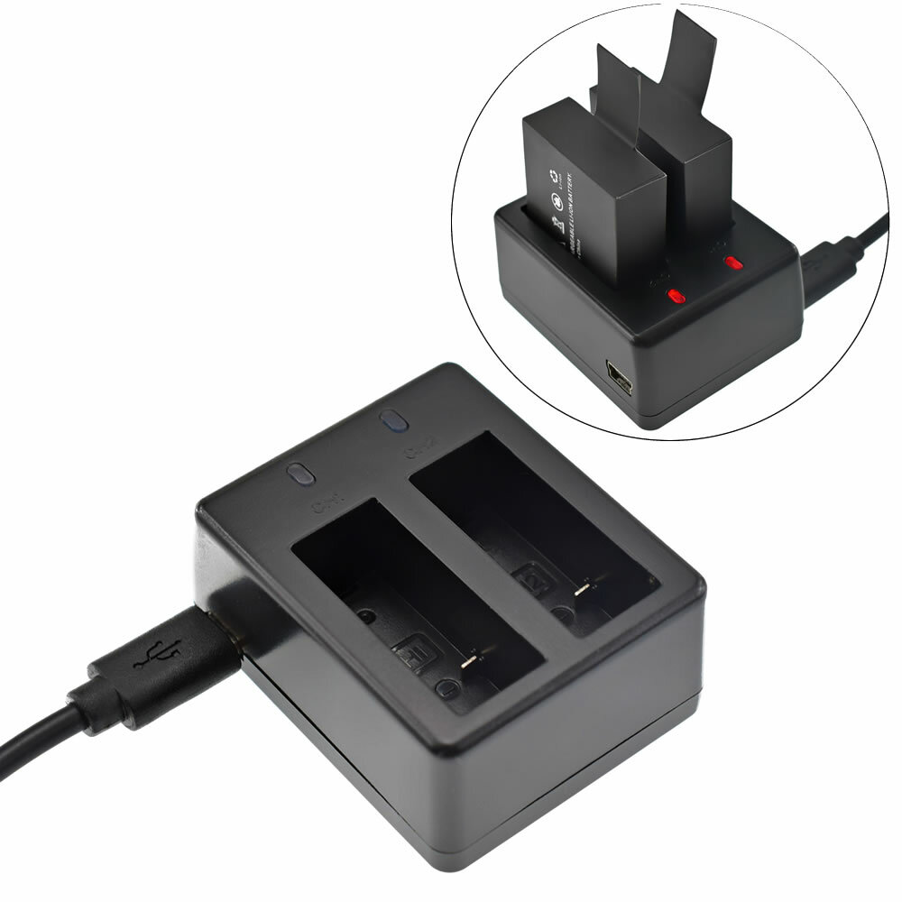 3.7v 900mAh BATTERY or Charger for SJ4000 SJCAM Sports Cam A8, W7, W8 SJ5000X