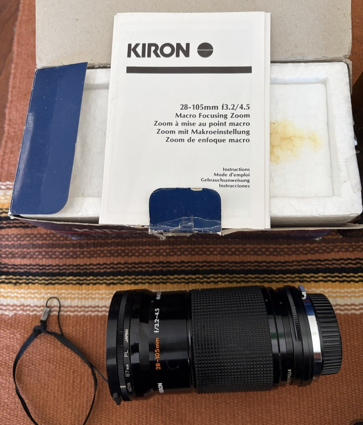 OLYMPUS OM-1 SLR 35mm Film Camera + 50mm f/1.8 lens + KIRON 28-105 mm Macro Zoom