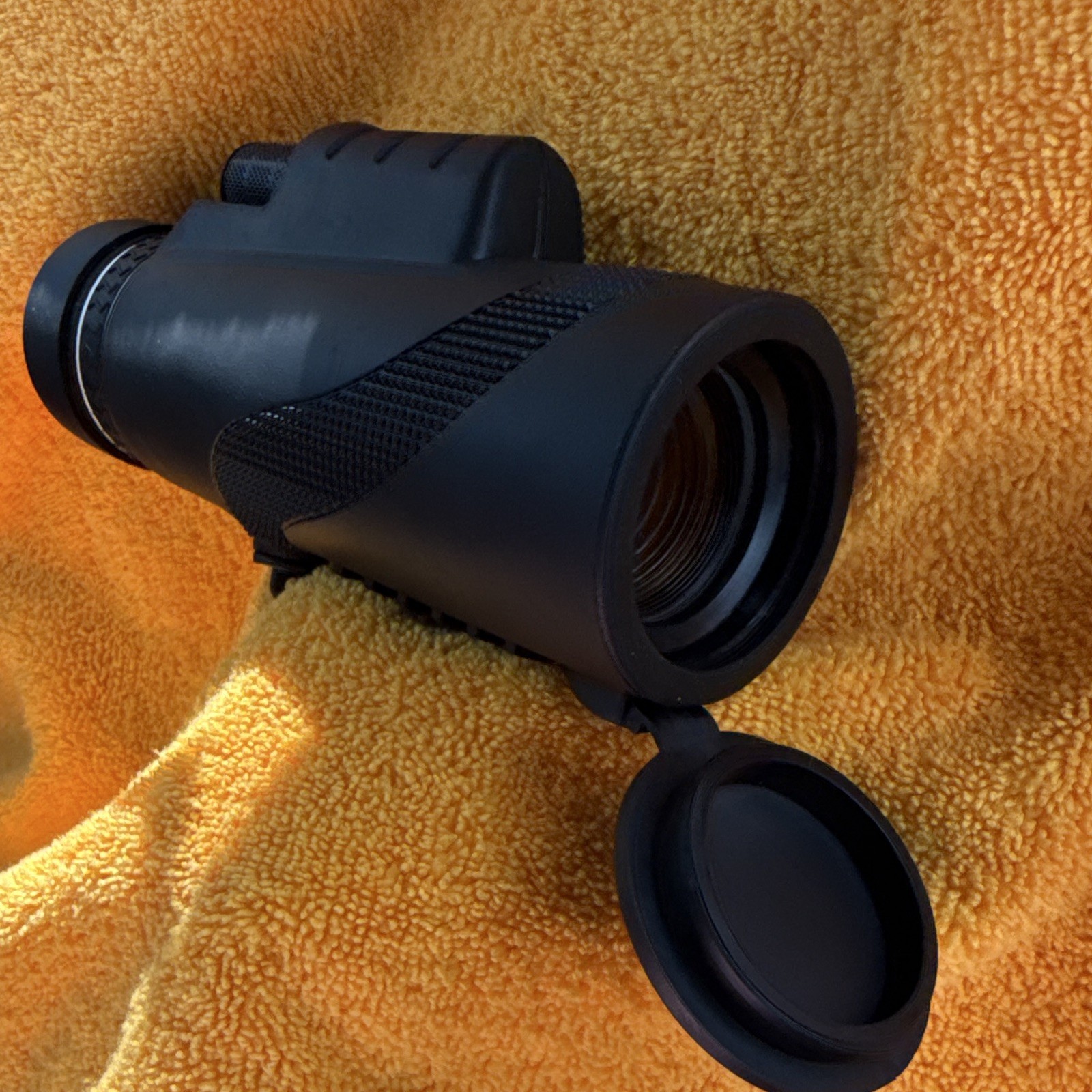 80×100 Monocular Telescope 80x 100mm FMC Roof Prism Black w/ Carrying Case