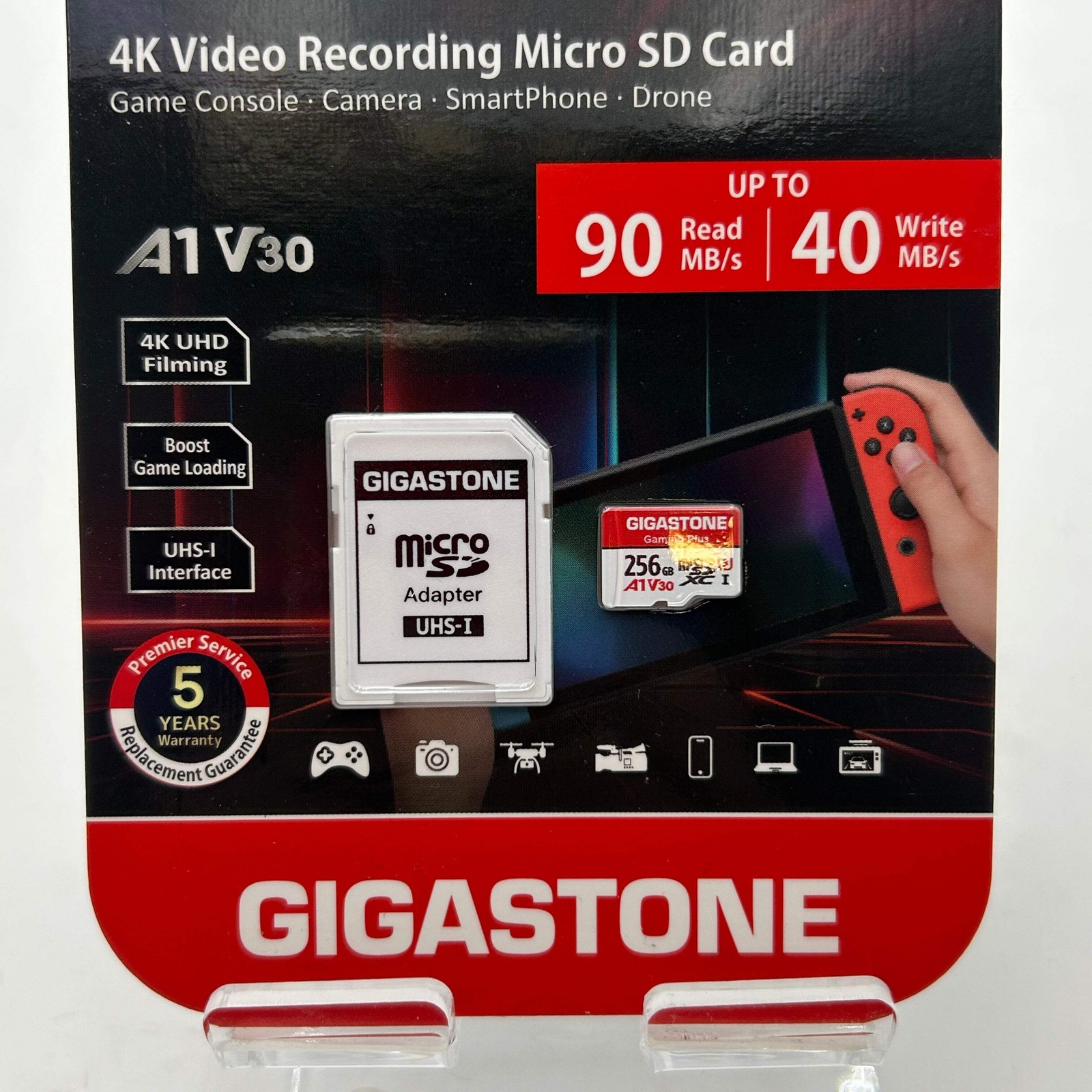 Gigastone Gaming Plus A1V30 microSD Card 256GB – Brand New