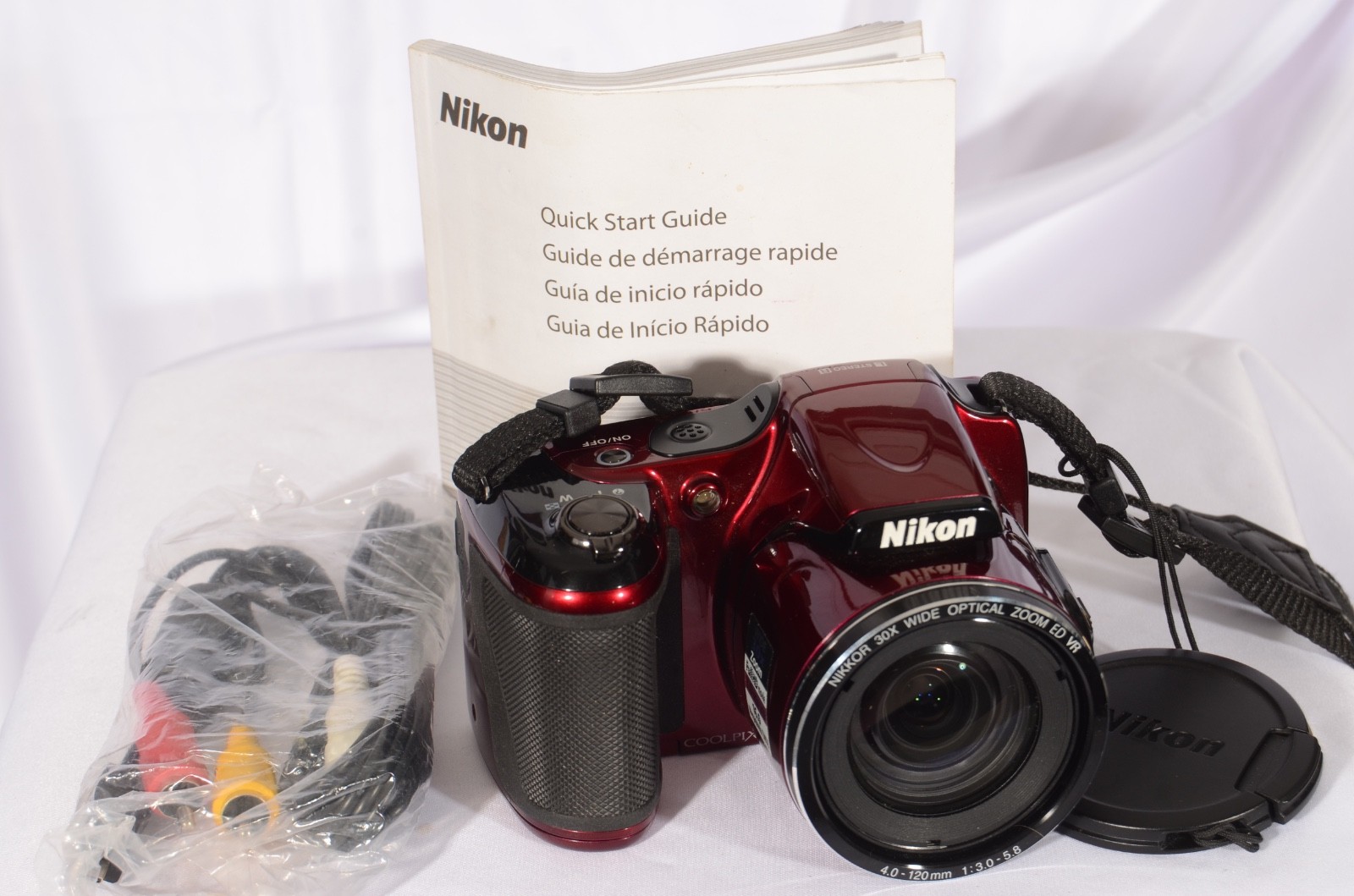 Nikon COOLPIX Red L820 16.0 MP 30x Zoom Full HD Digital Camera Tested WORKS