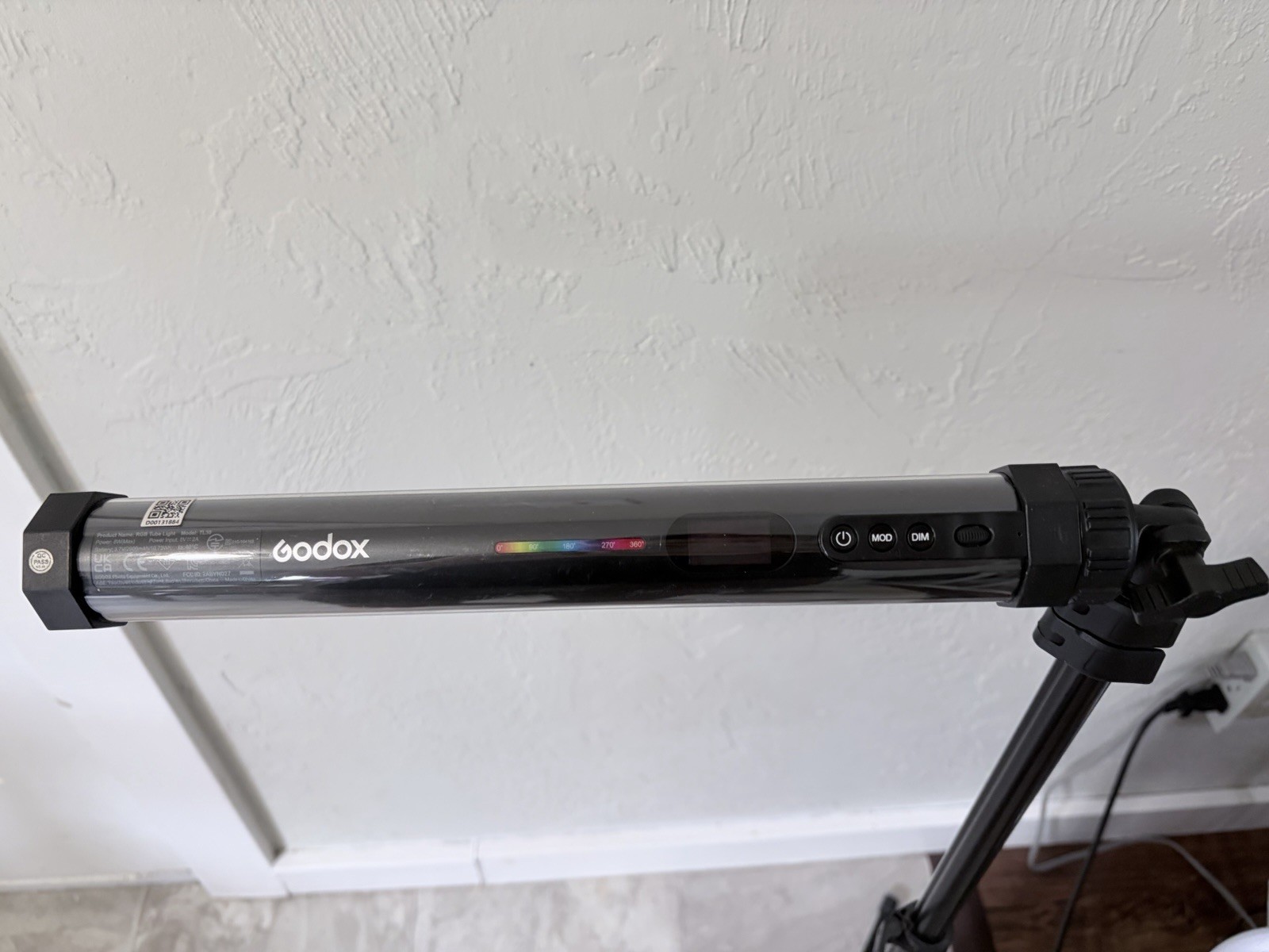 Godox TL30 RGB Dimmable LED Tube Light 8W Battery Powered Black