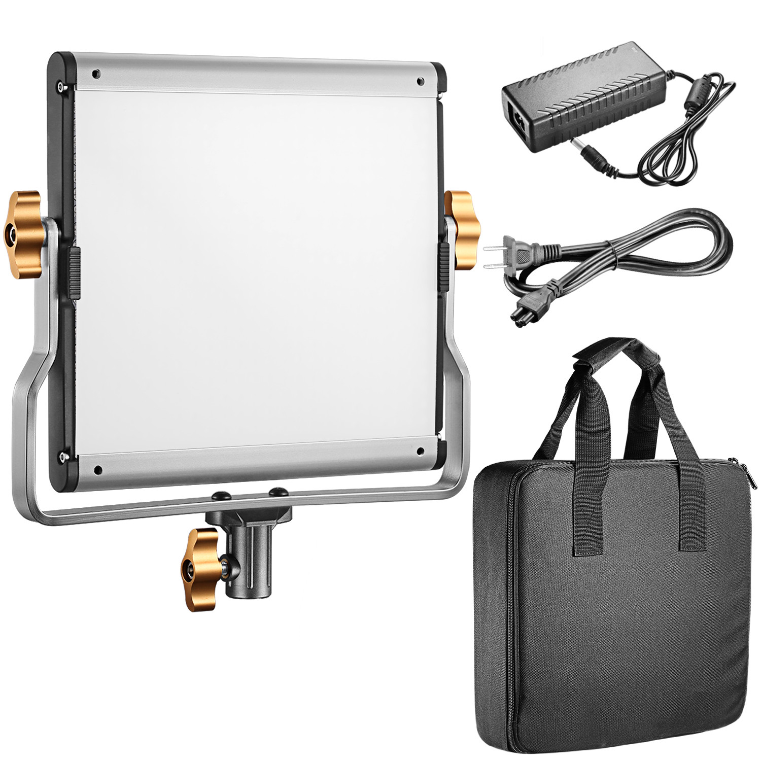 Neewer Dimmable Bi-color LED Video Light Panel with U Bracket Support and Bag
