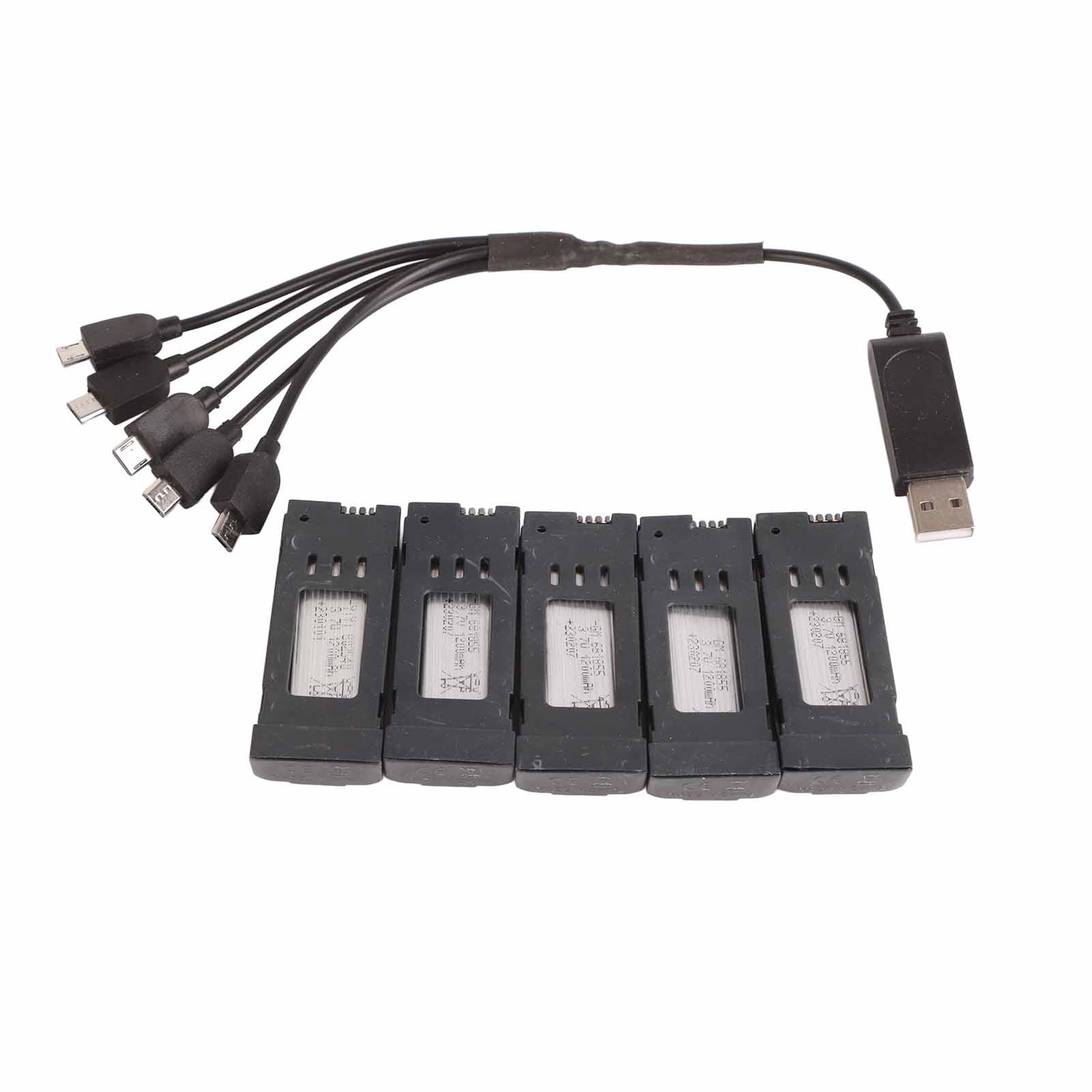 (3.7V 1200mAH Lithium Battery Portable Drone Battery With 5 In 1 Charger FA