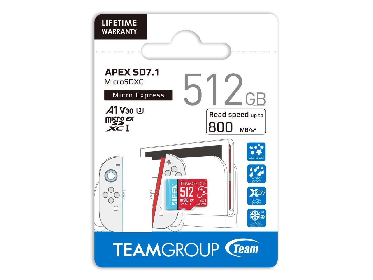 Team Group microSD Express Card – 512GB for Nintendo Switch 2, Steam Deck, and